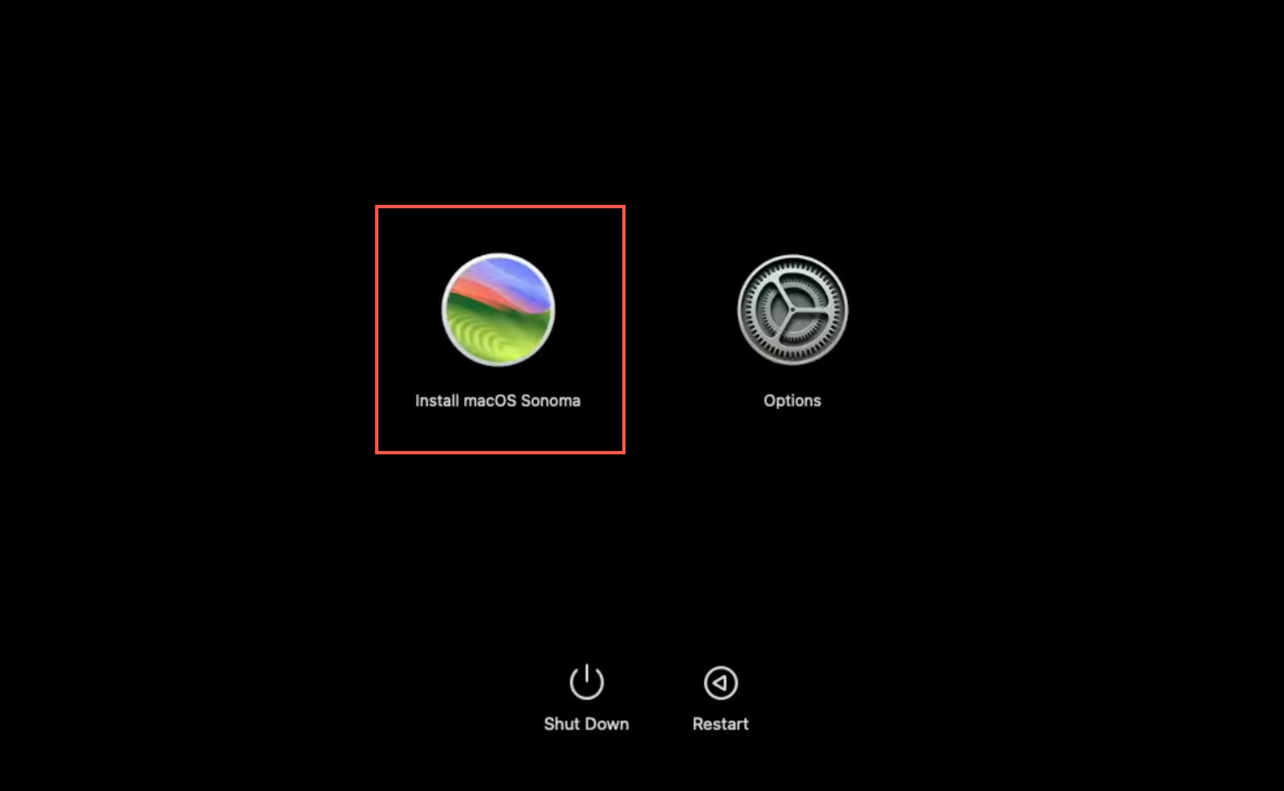 install macos sonoma option