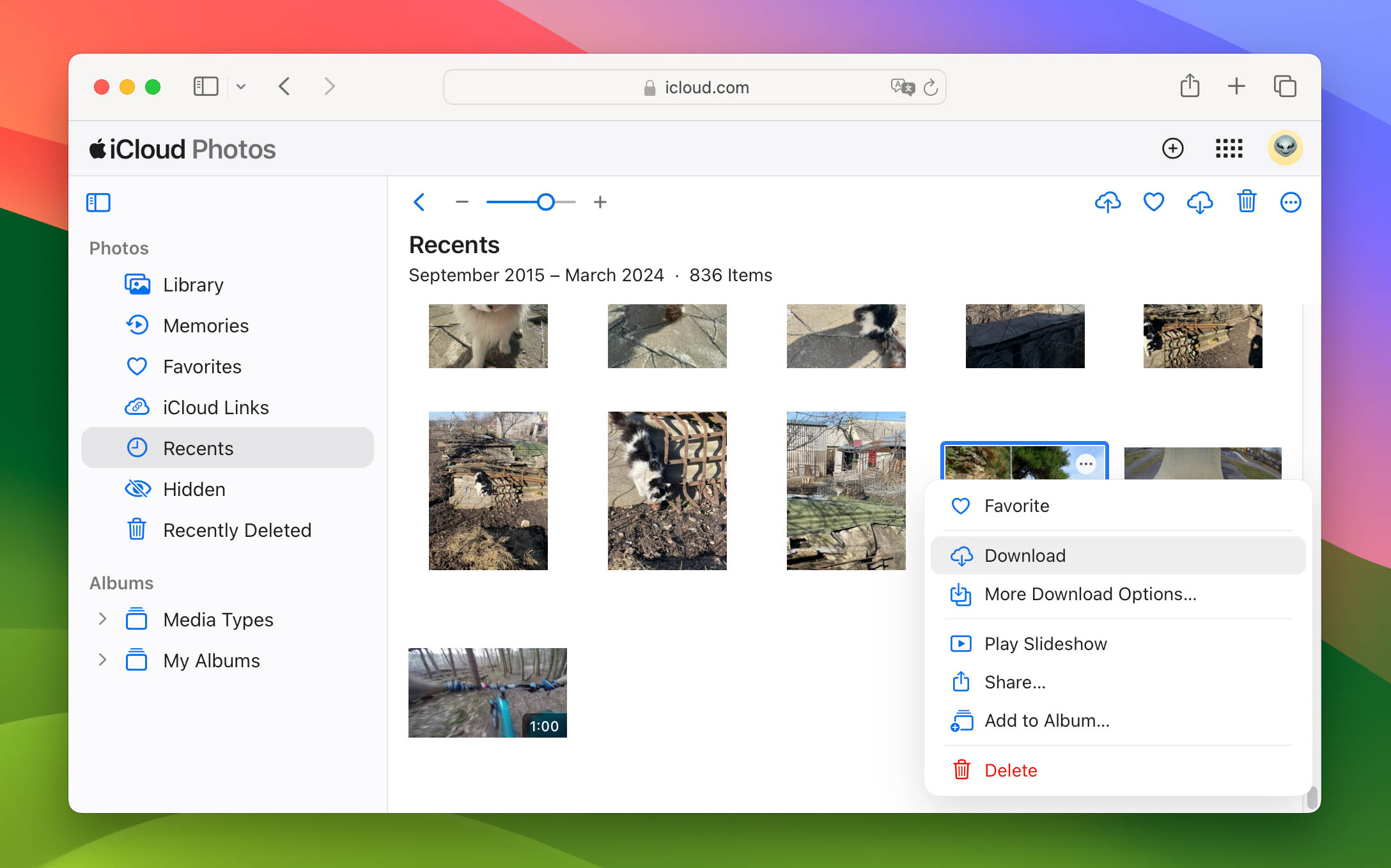 restore videos from iCloud