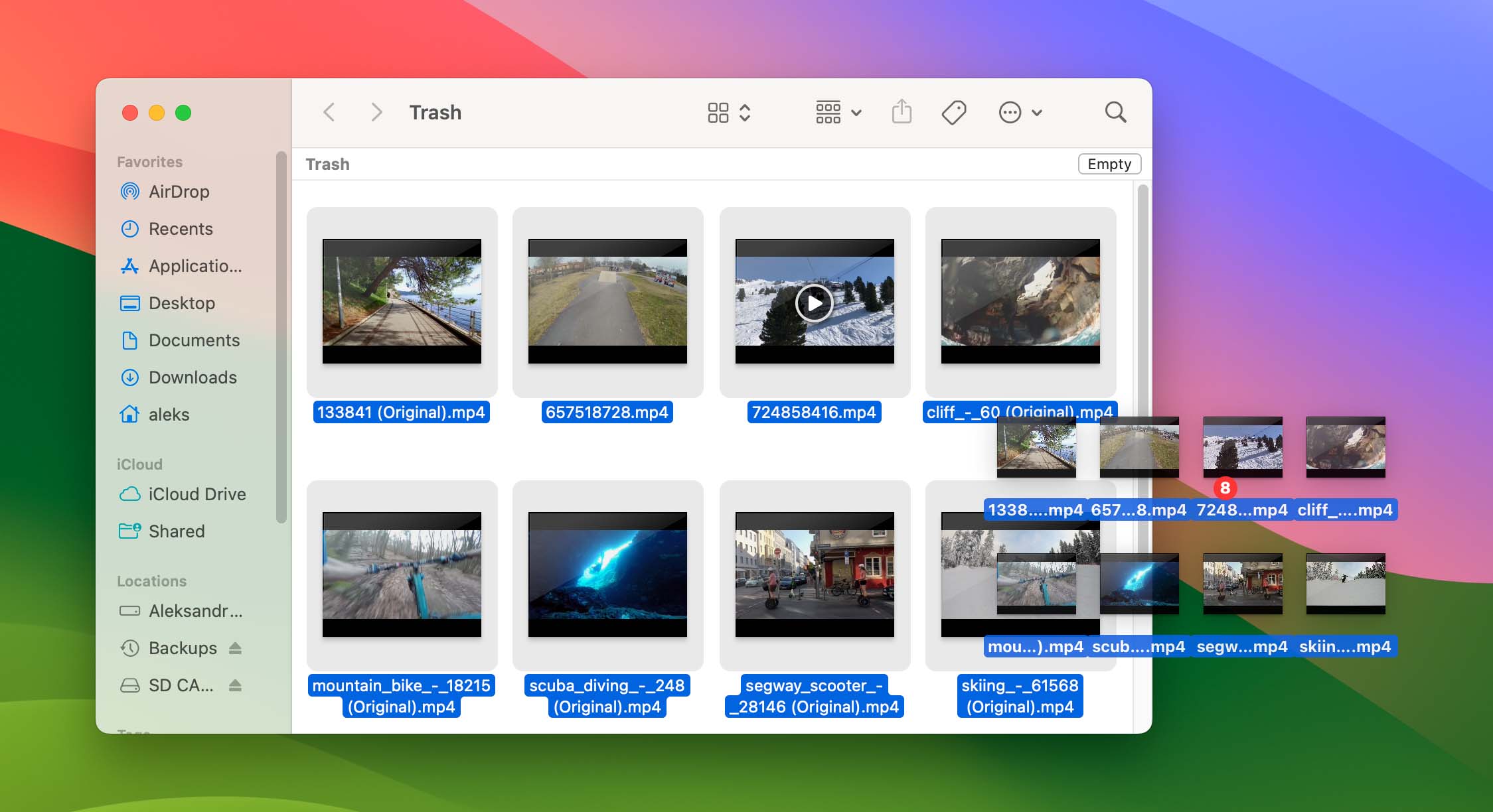 recover deleted videos from trash on Mac