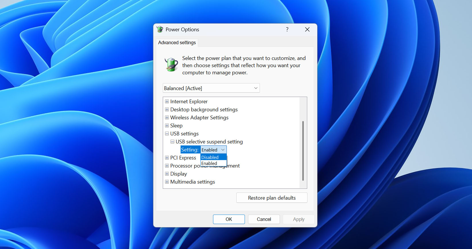 edit windows power plan