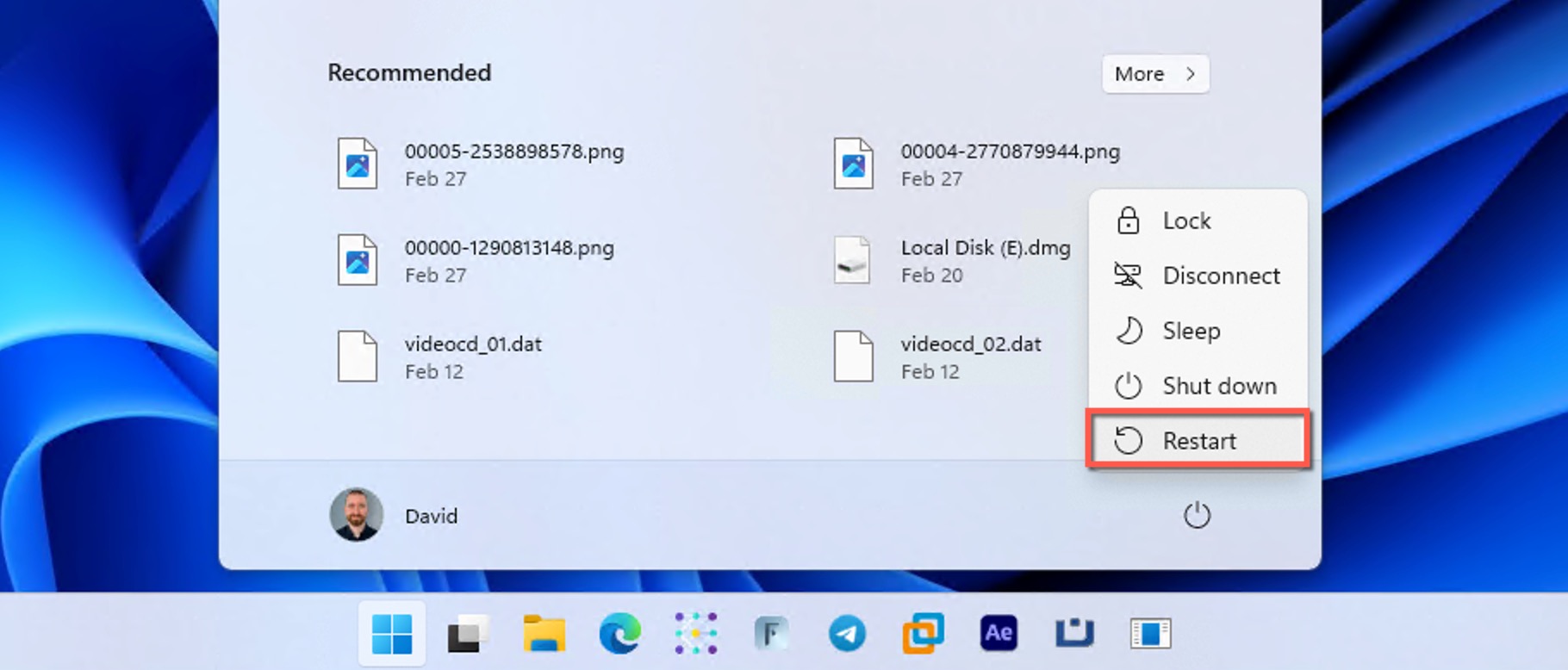 restart windows