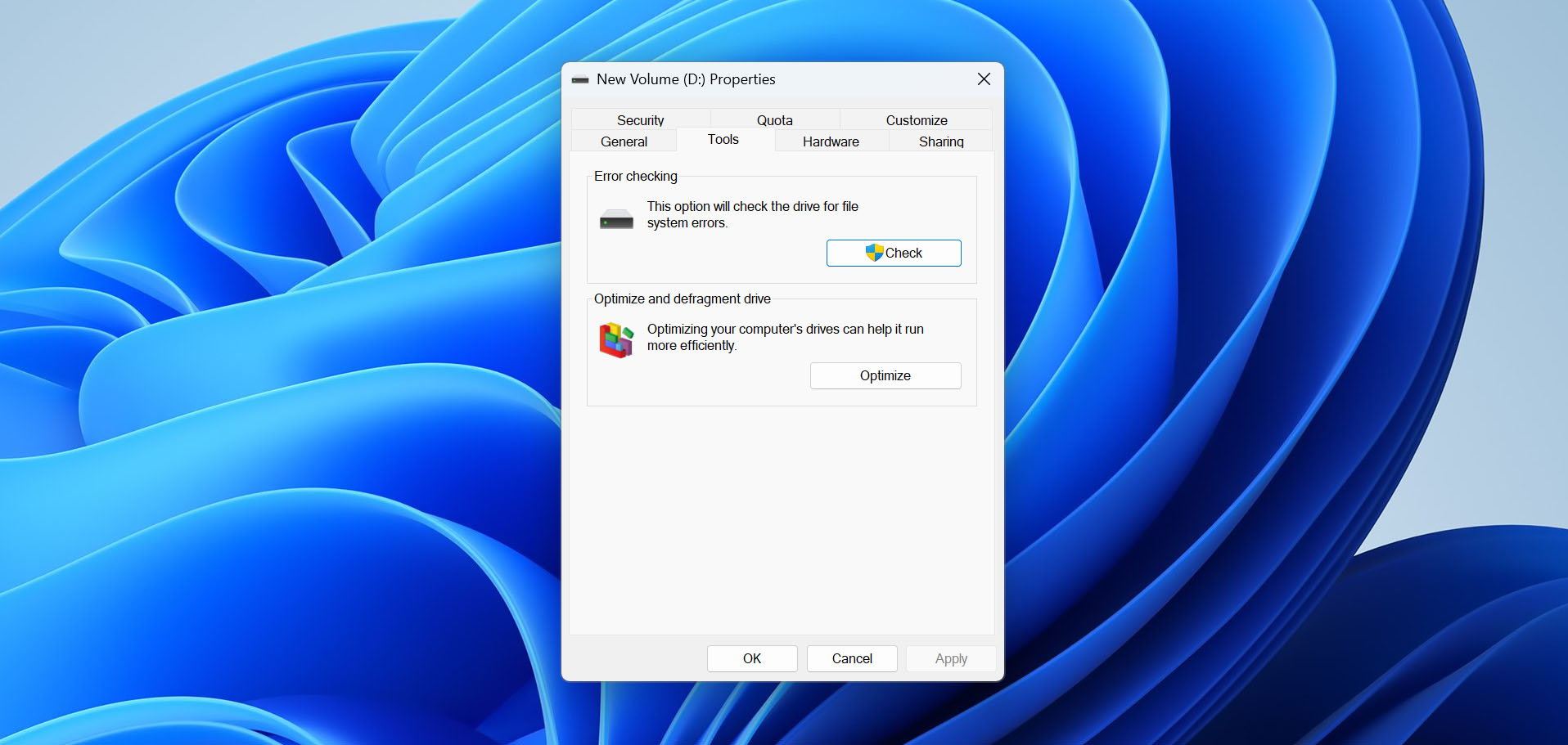 error checking tool on windows 11