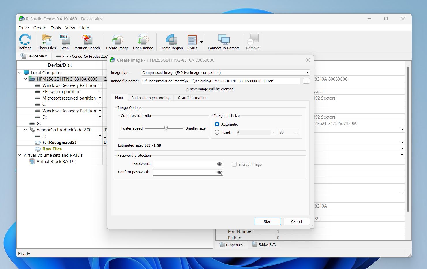 r-studio backup creation tool