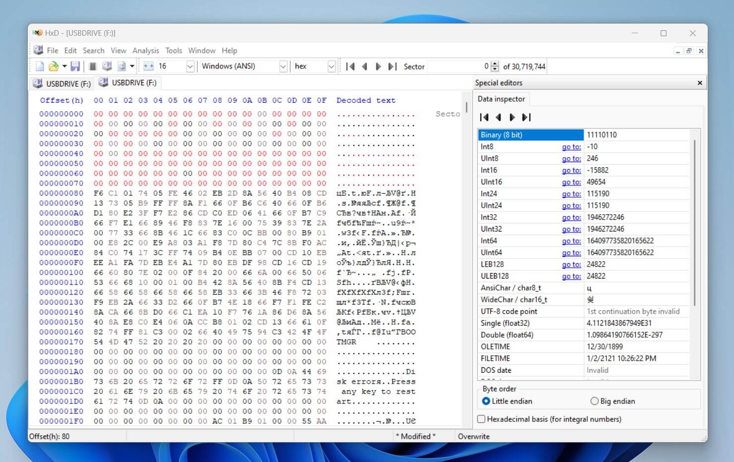 Hxd disk editor