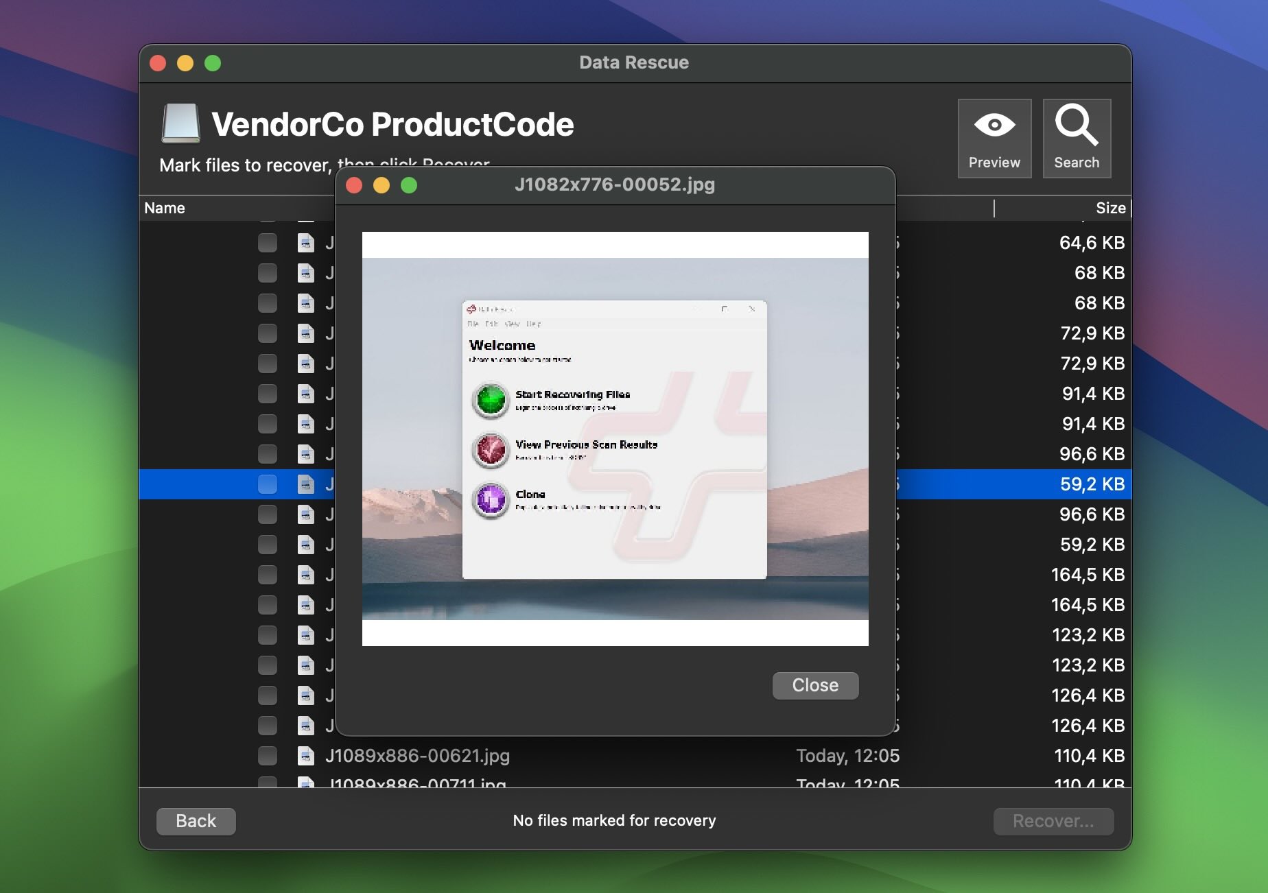open preview window