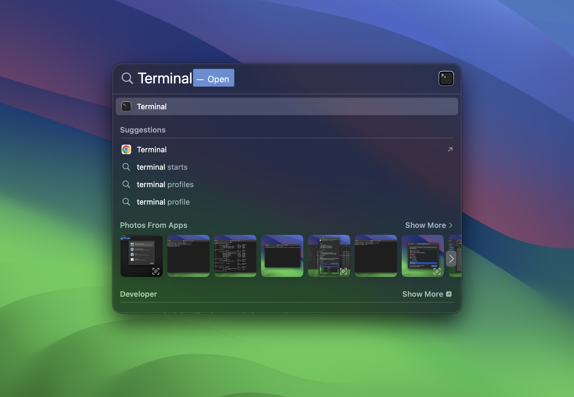 run terminal on macOS