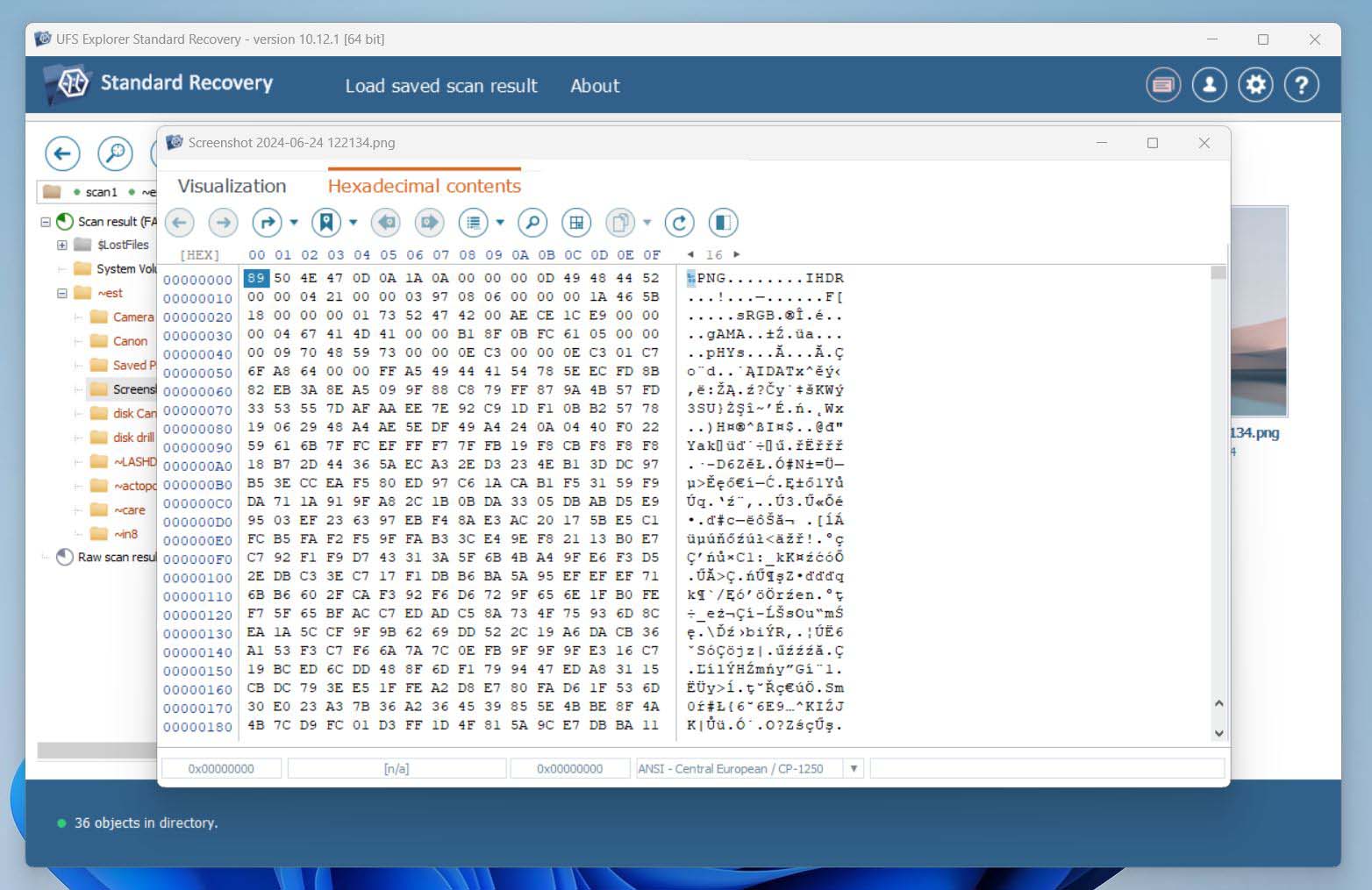 ufs explorer hex view