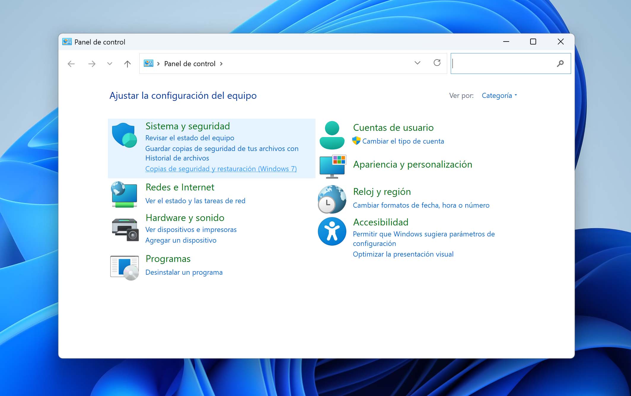 Copia de seguridad y restauración de Windows 7