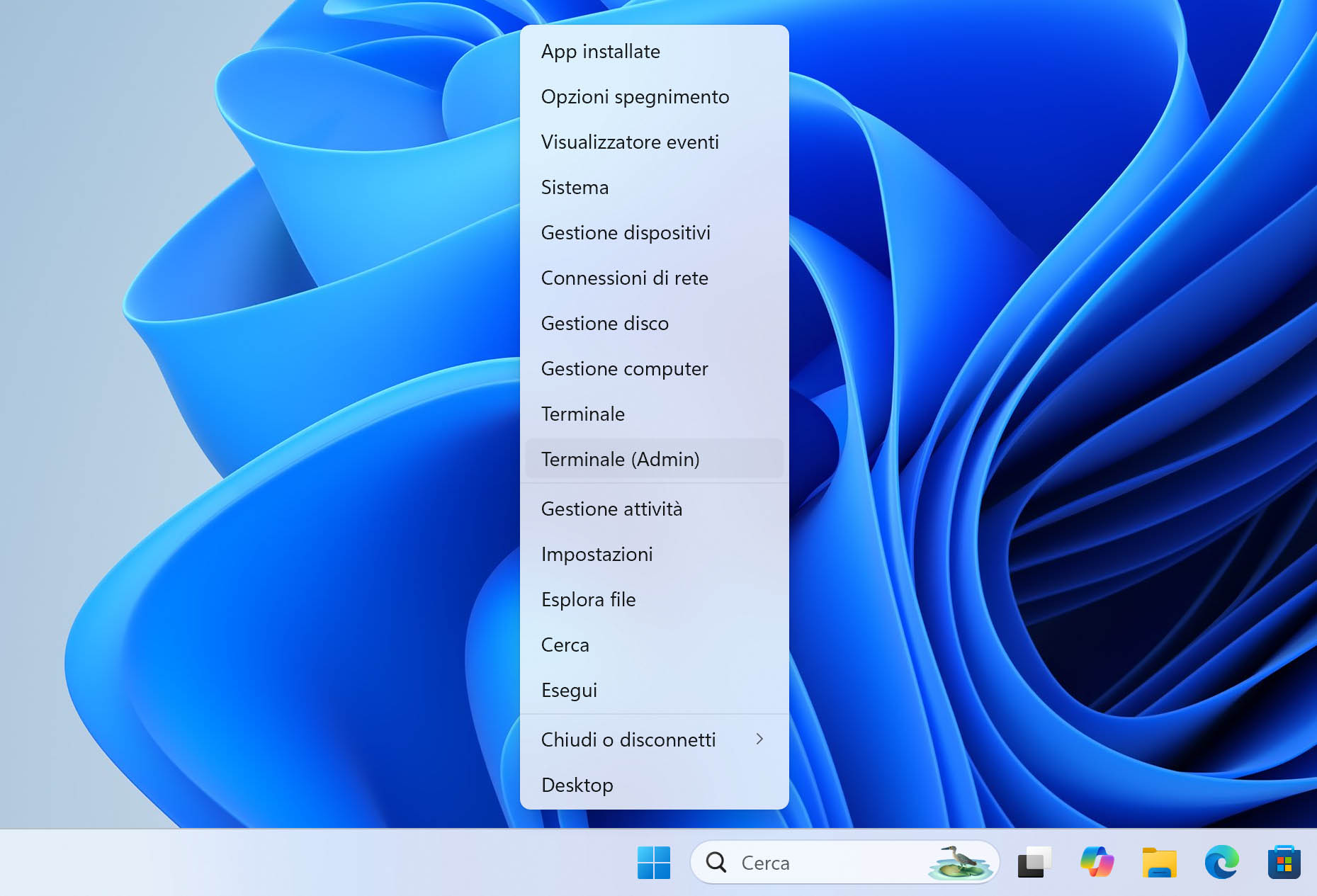 eseguire il terminale (amministratore) su Windows 11