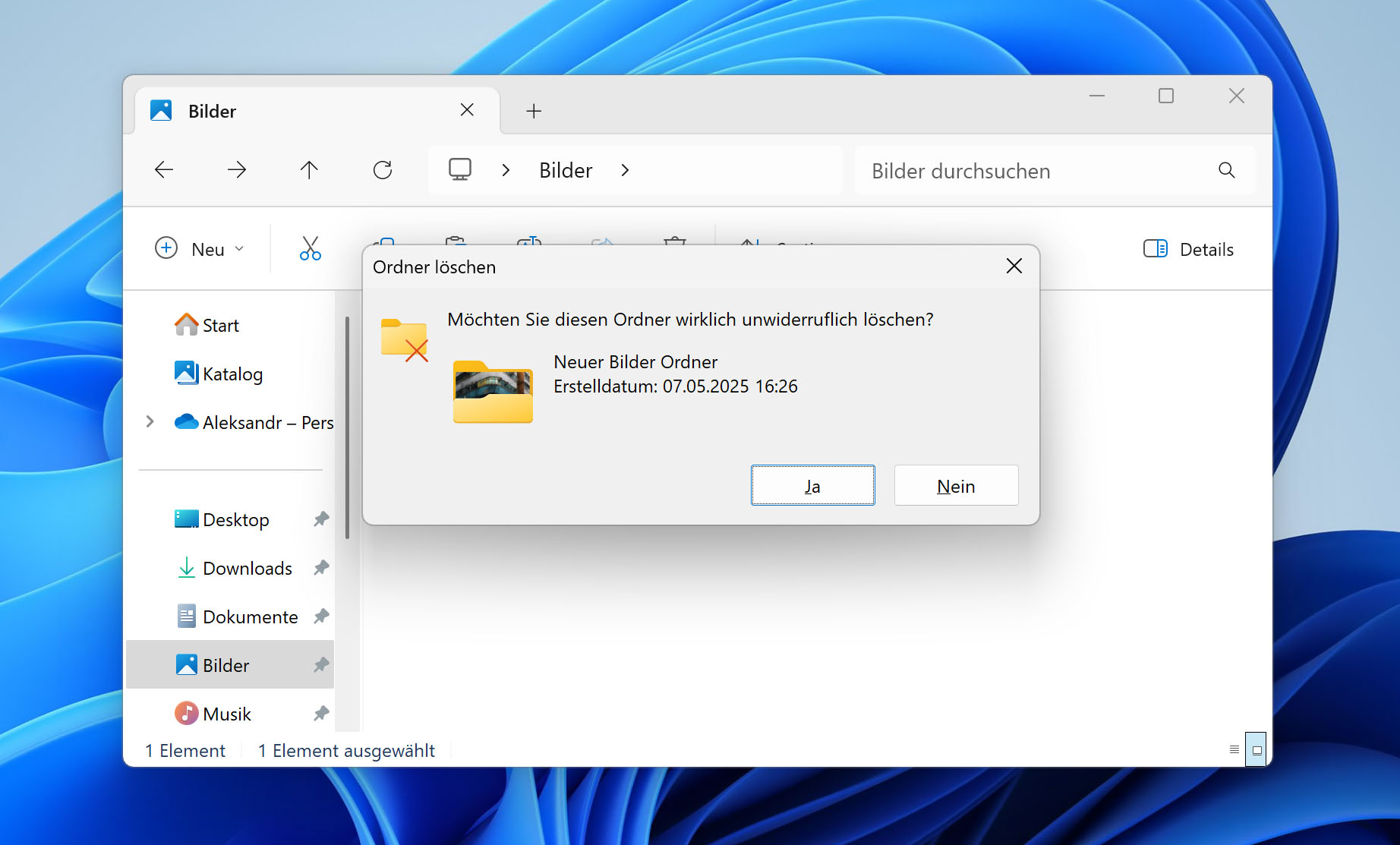 wie man einen gelöschten Ordner wiederherstellt
