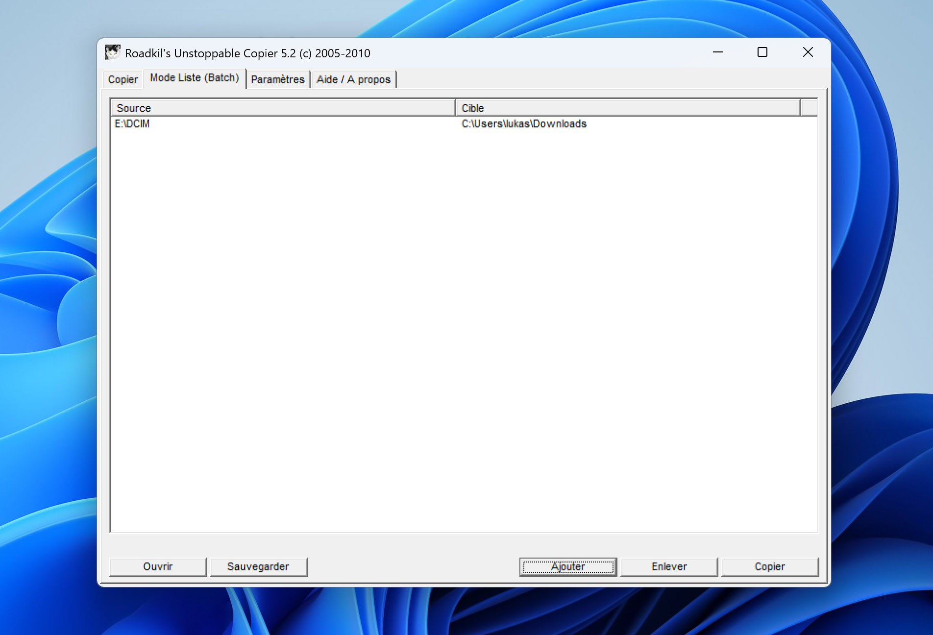 Lancer la copie par lot dans Unstoppable Copier