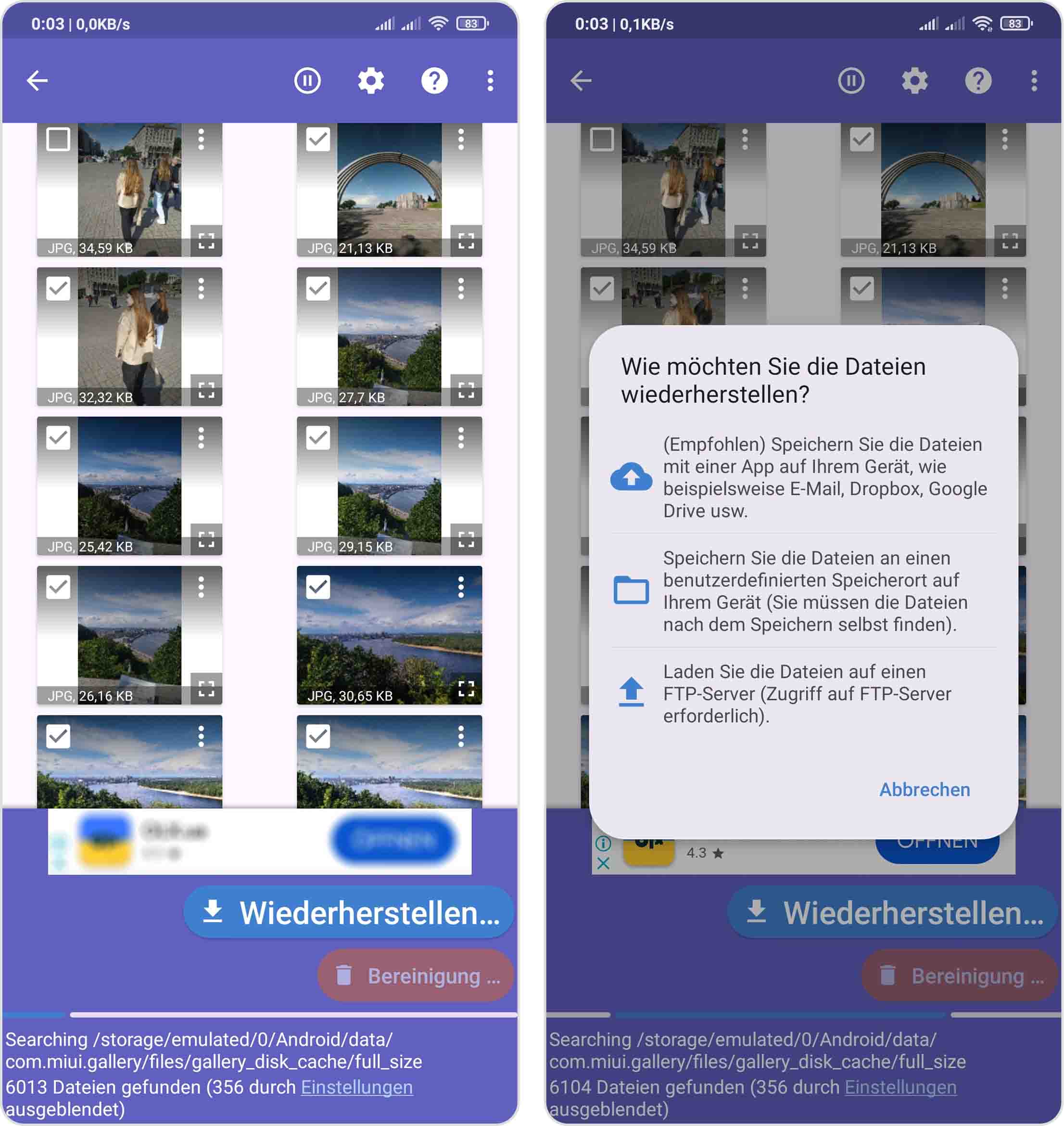 gelöschte Bilder auf Android wiederherstellen