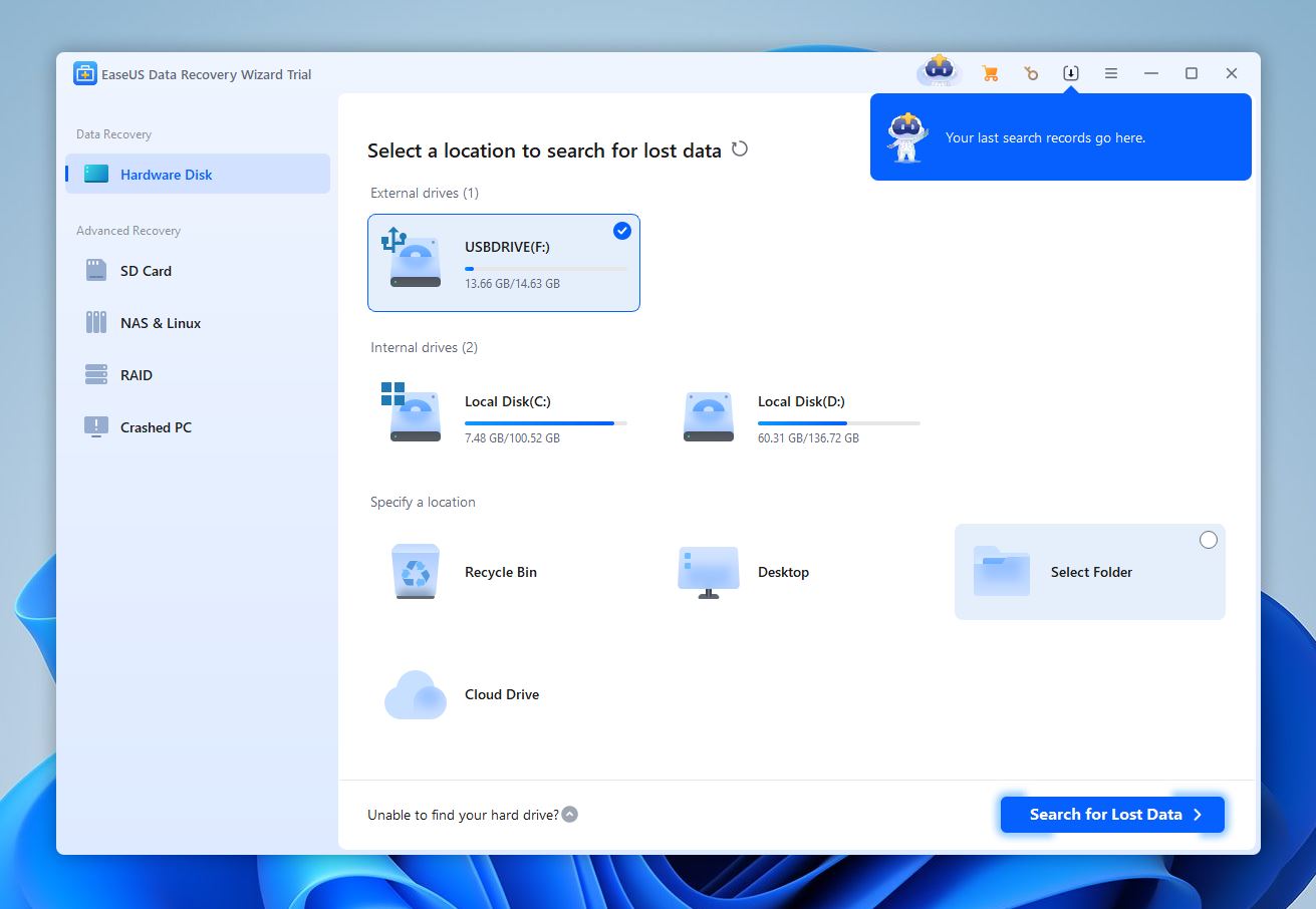 easeus data recovery wizard