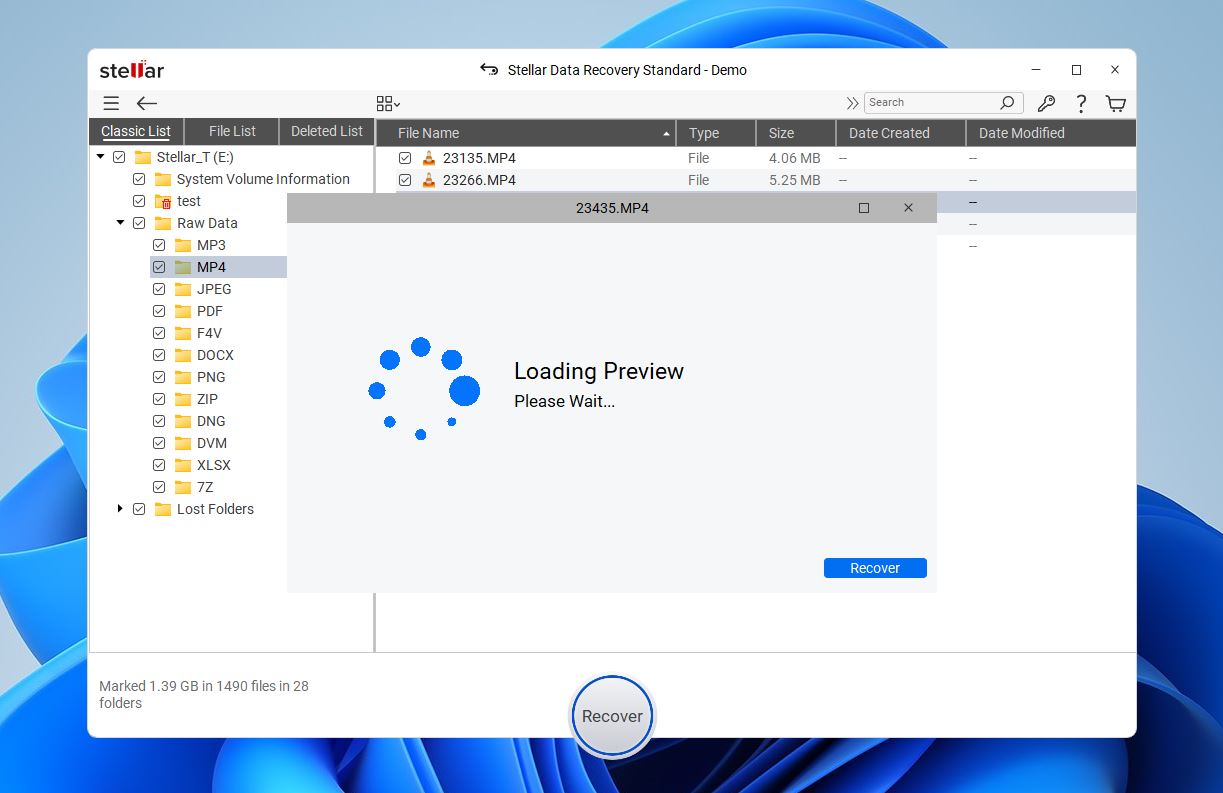 preview windows in Stellar