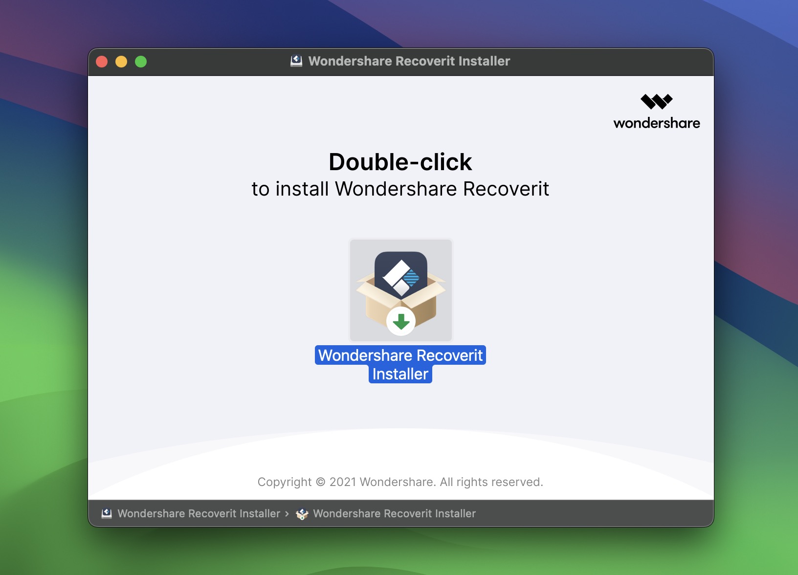 recoverit installation on macOS