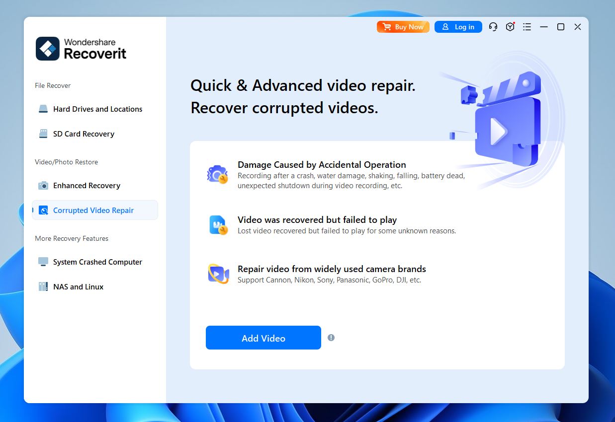 recoverit video repair