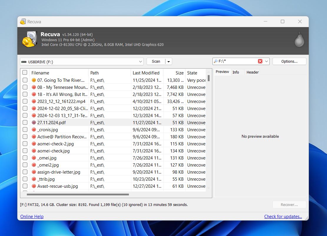 recuva free data recovery