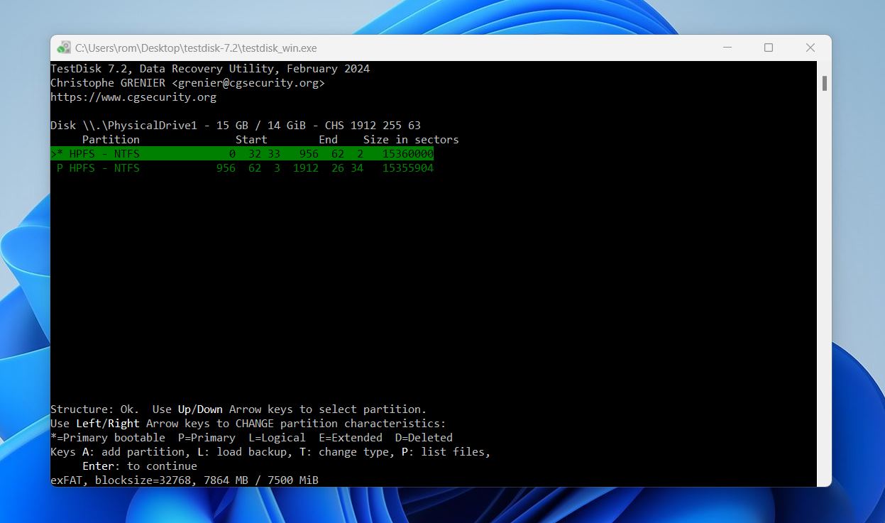 testdisk partition recovery