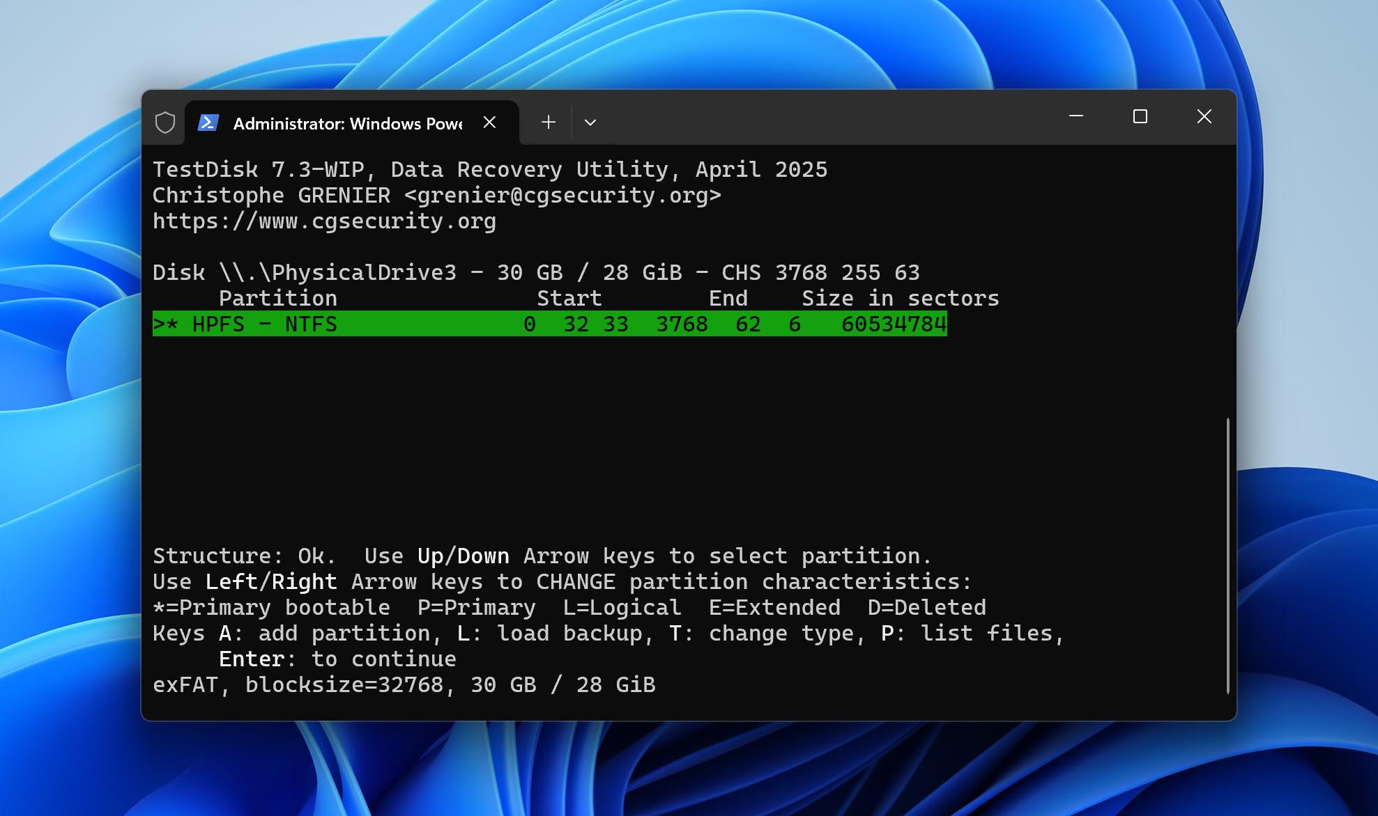 testdisk partition repair tool