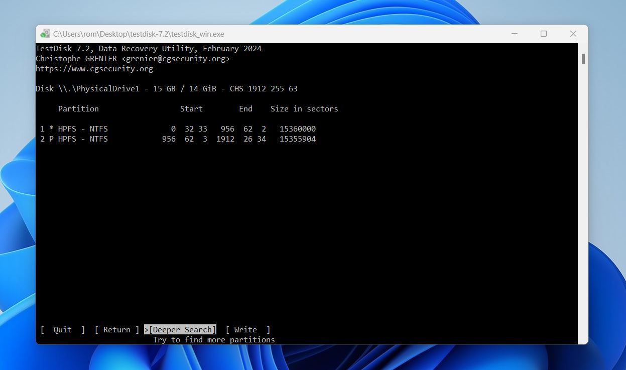 testdisk partition recovery tool