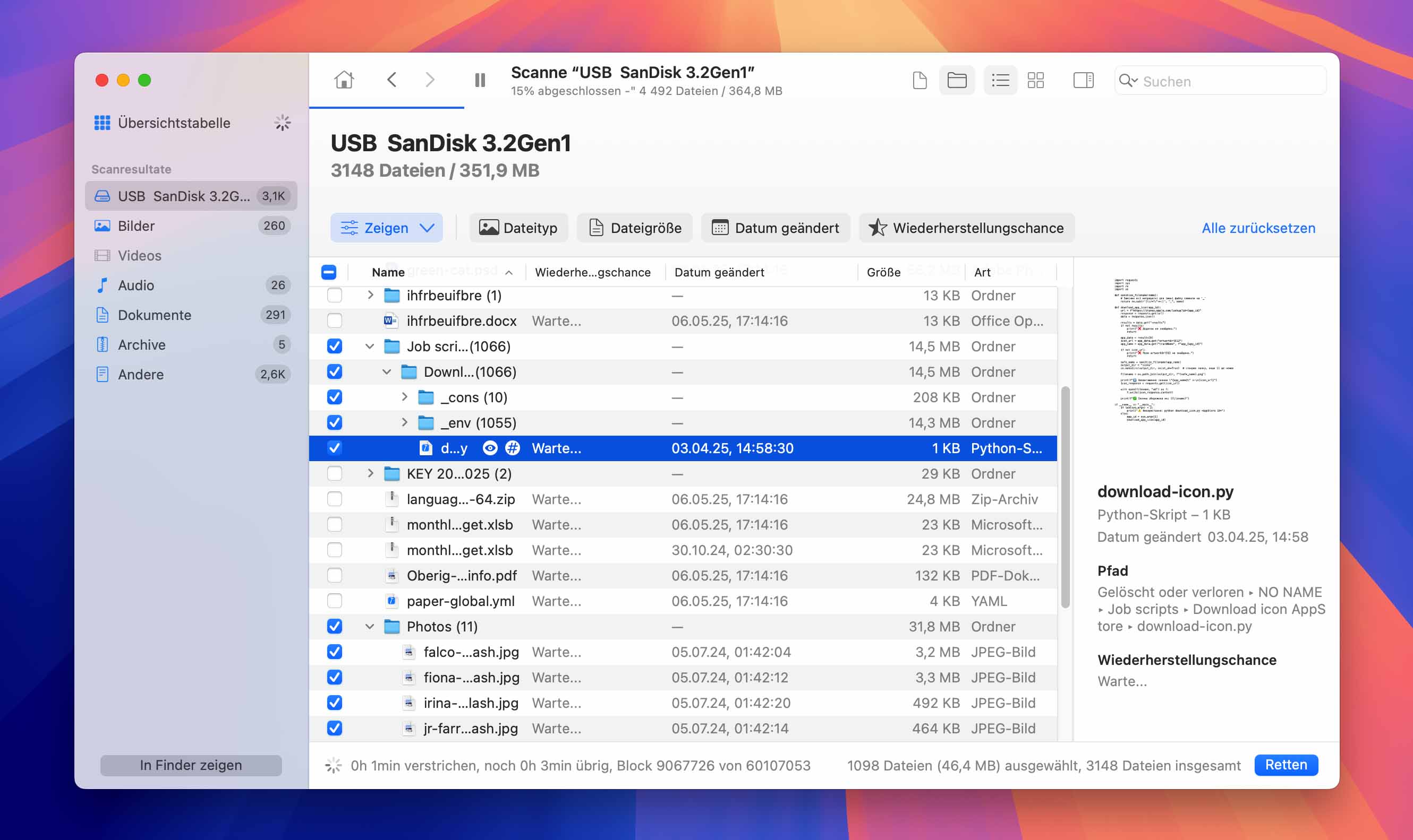 Überschriebene Dateien auf dem Mac ohne Time Machine wiederherstellen