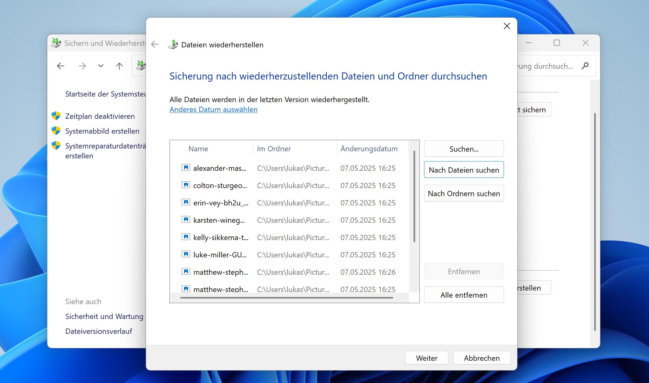 gelöschte Fotos über Backup wiederherstellen