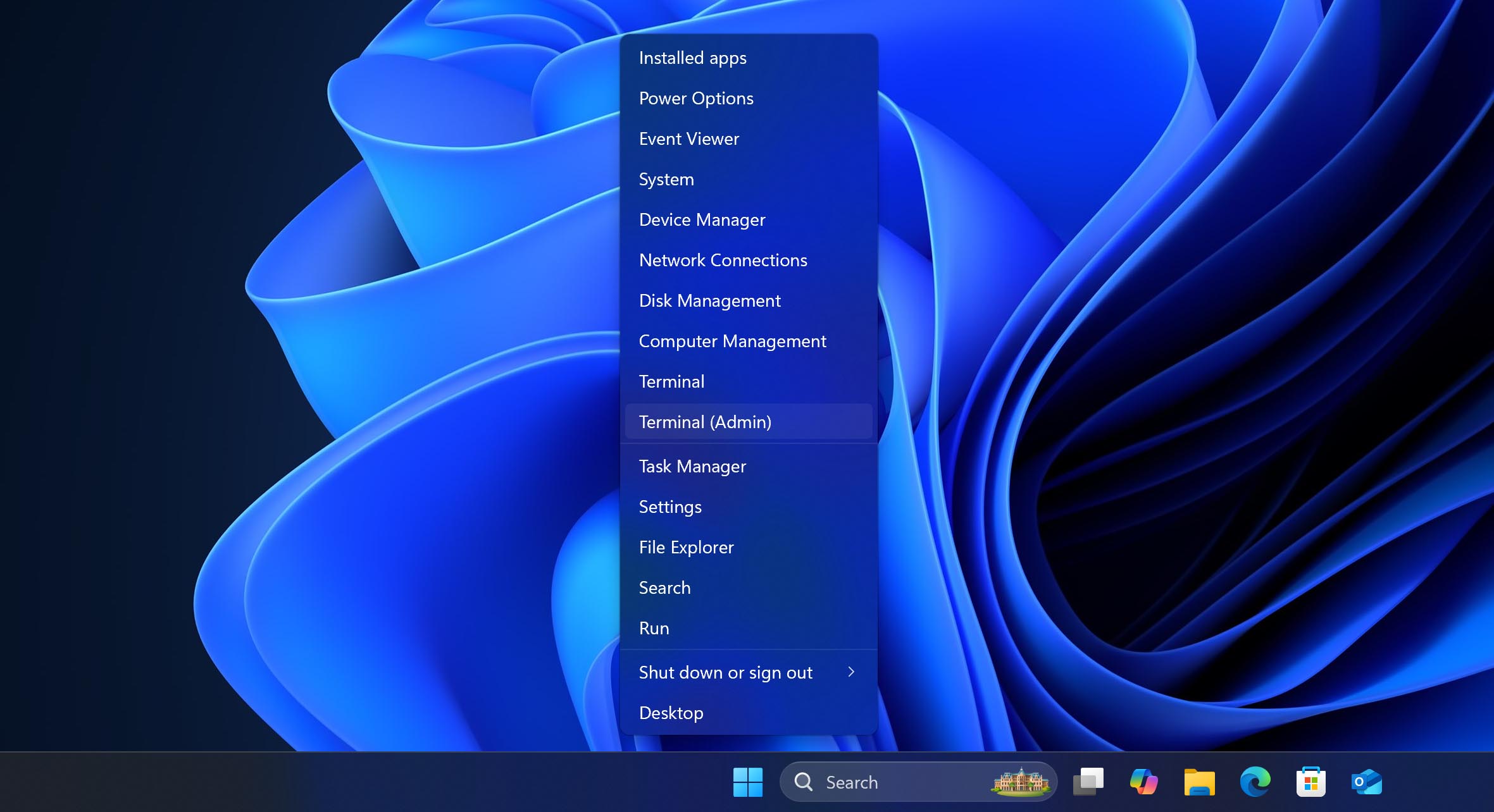 run admin terminal