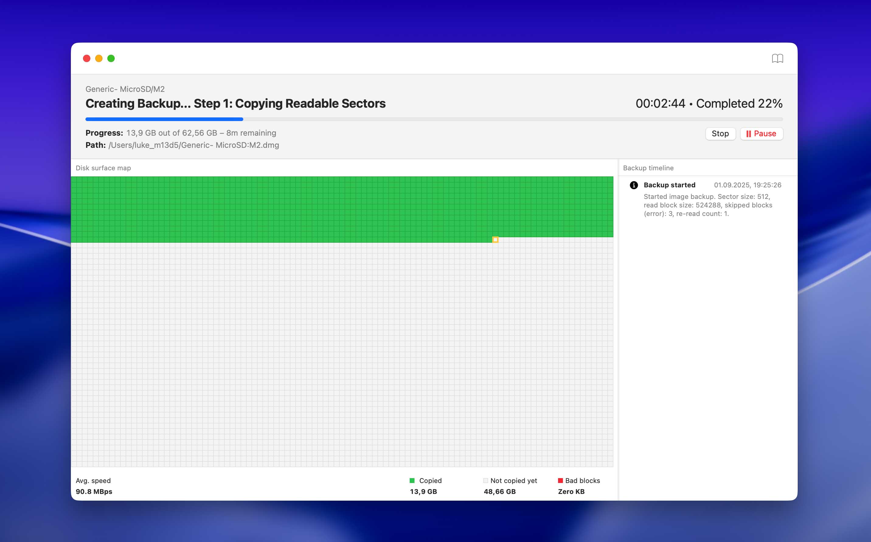 Disk drill byte to byte backup process