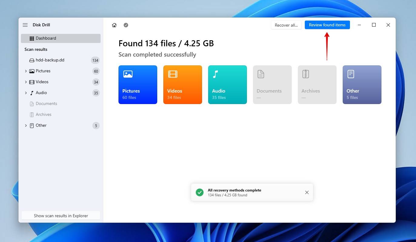 Reviewing what Disk Drill found.