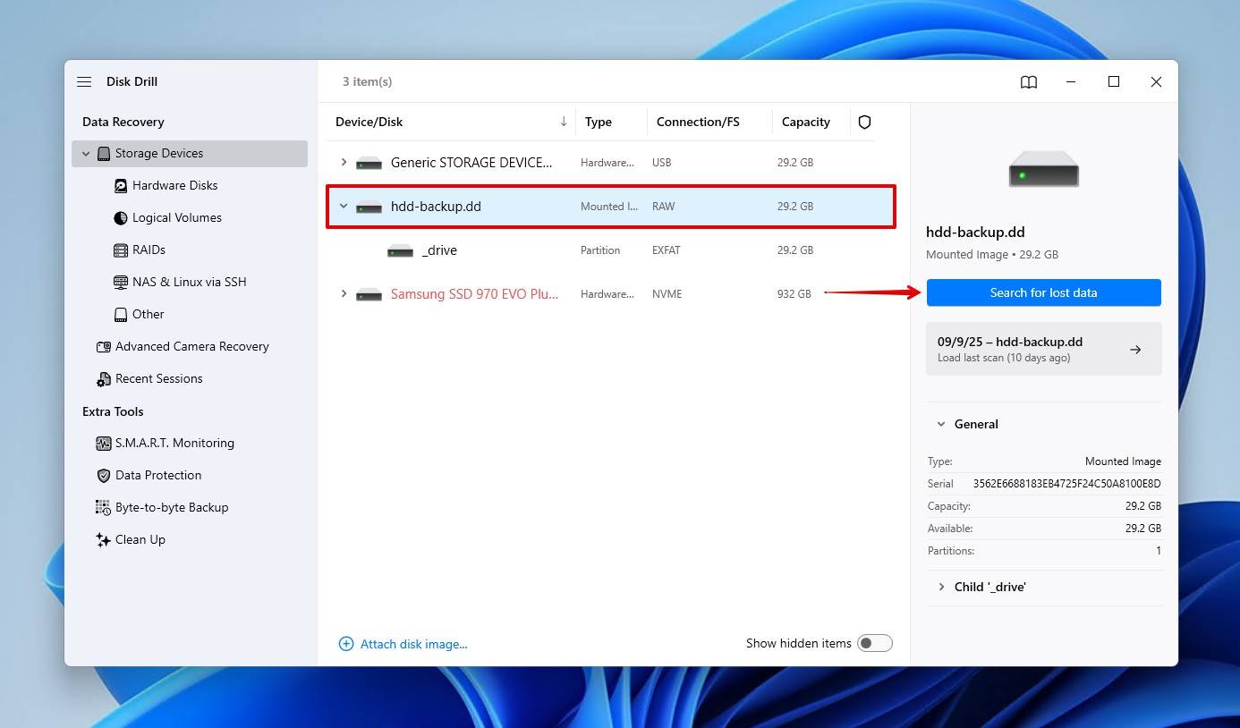 Scanning the hard drive.