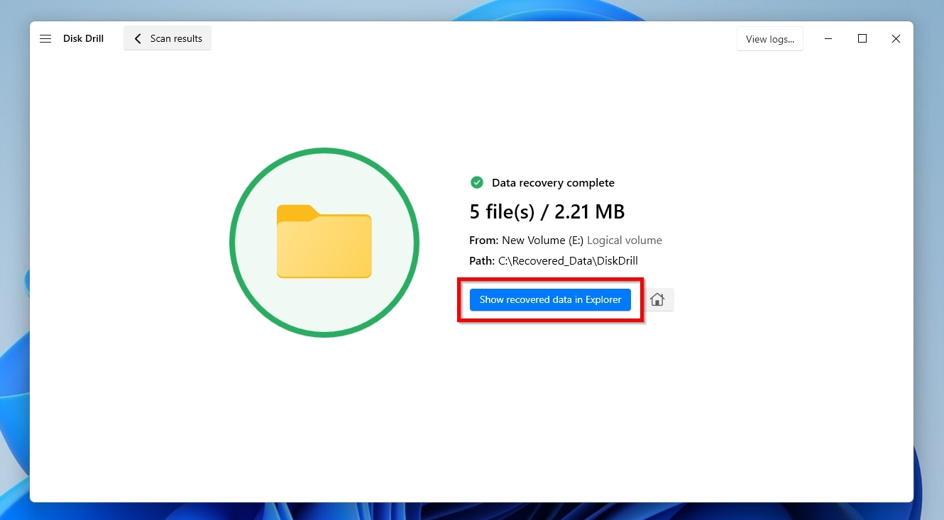 Disk Drill Recovery Complete