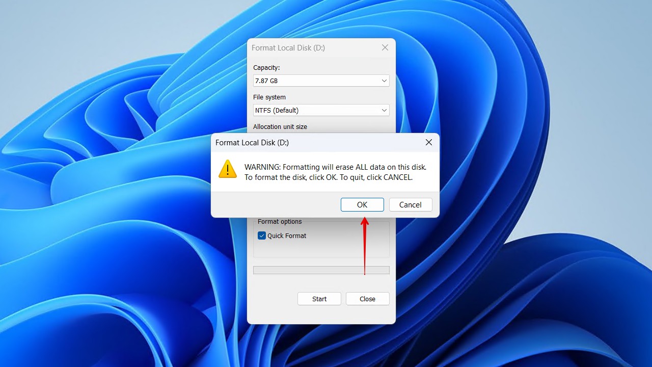 Confirming the format.