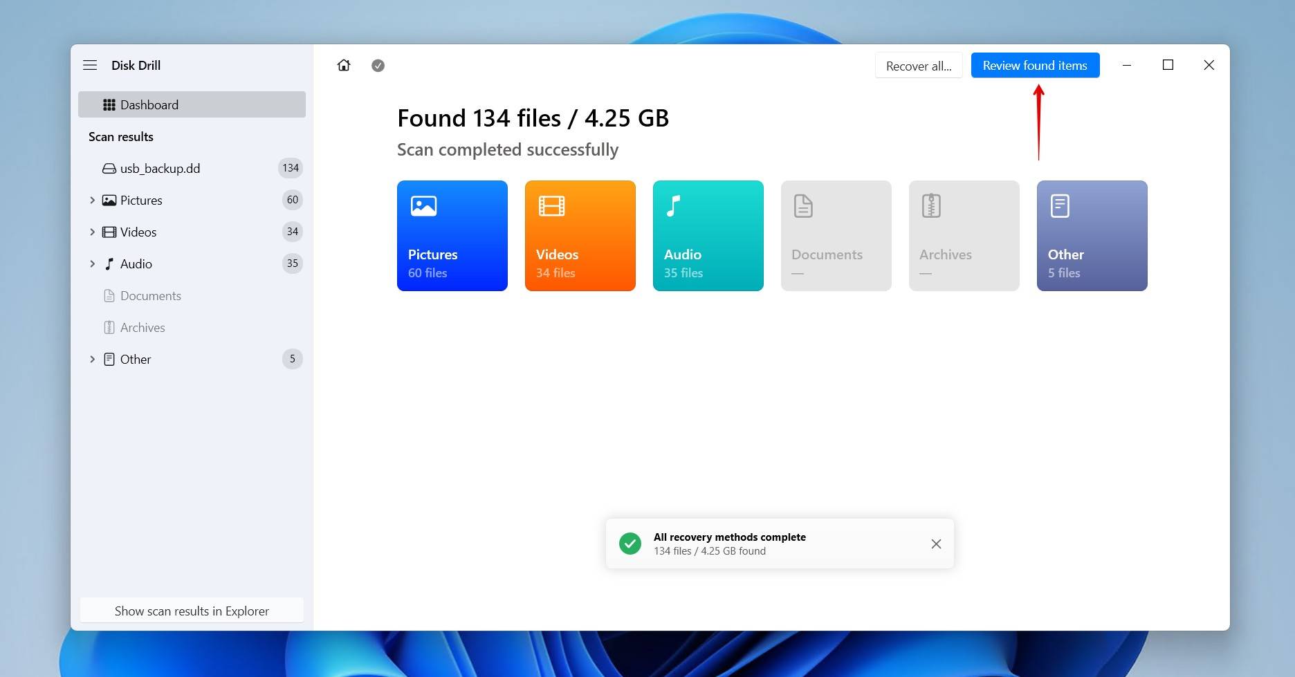 Recovering the corrupted USB drive data.