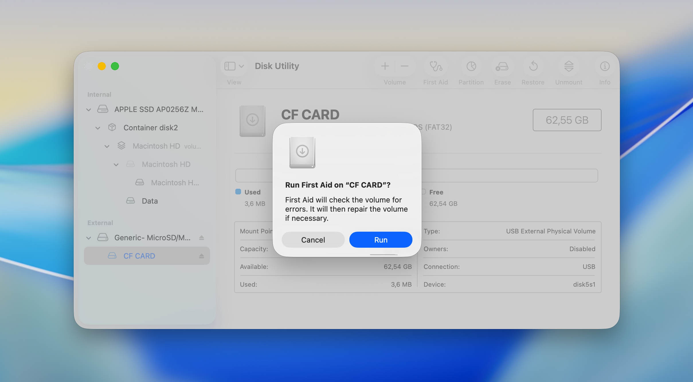 run first aid procedure