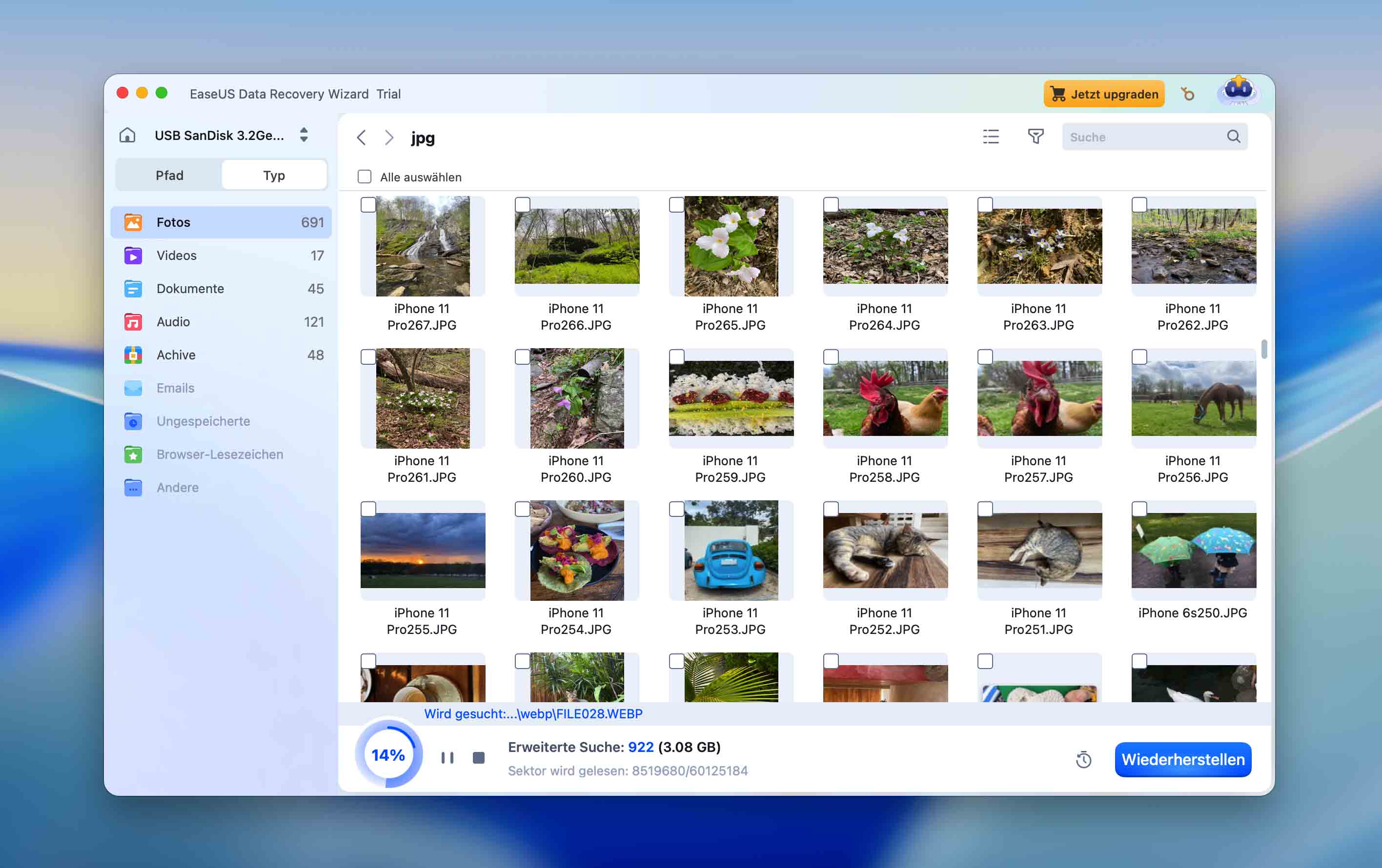 EaseUS Data Recovery Wizard für Mac