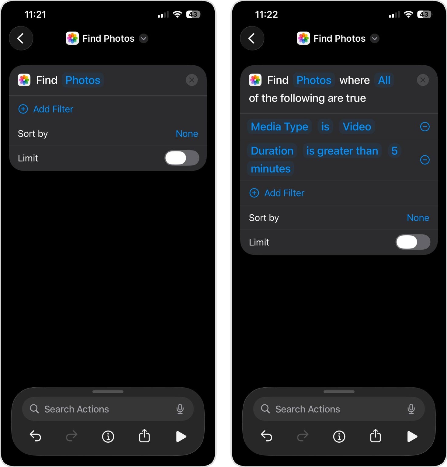 find photos shortcut 2