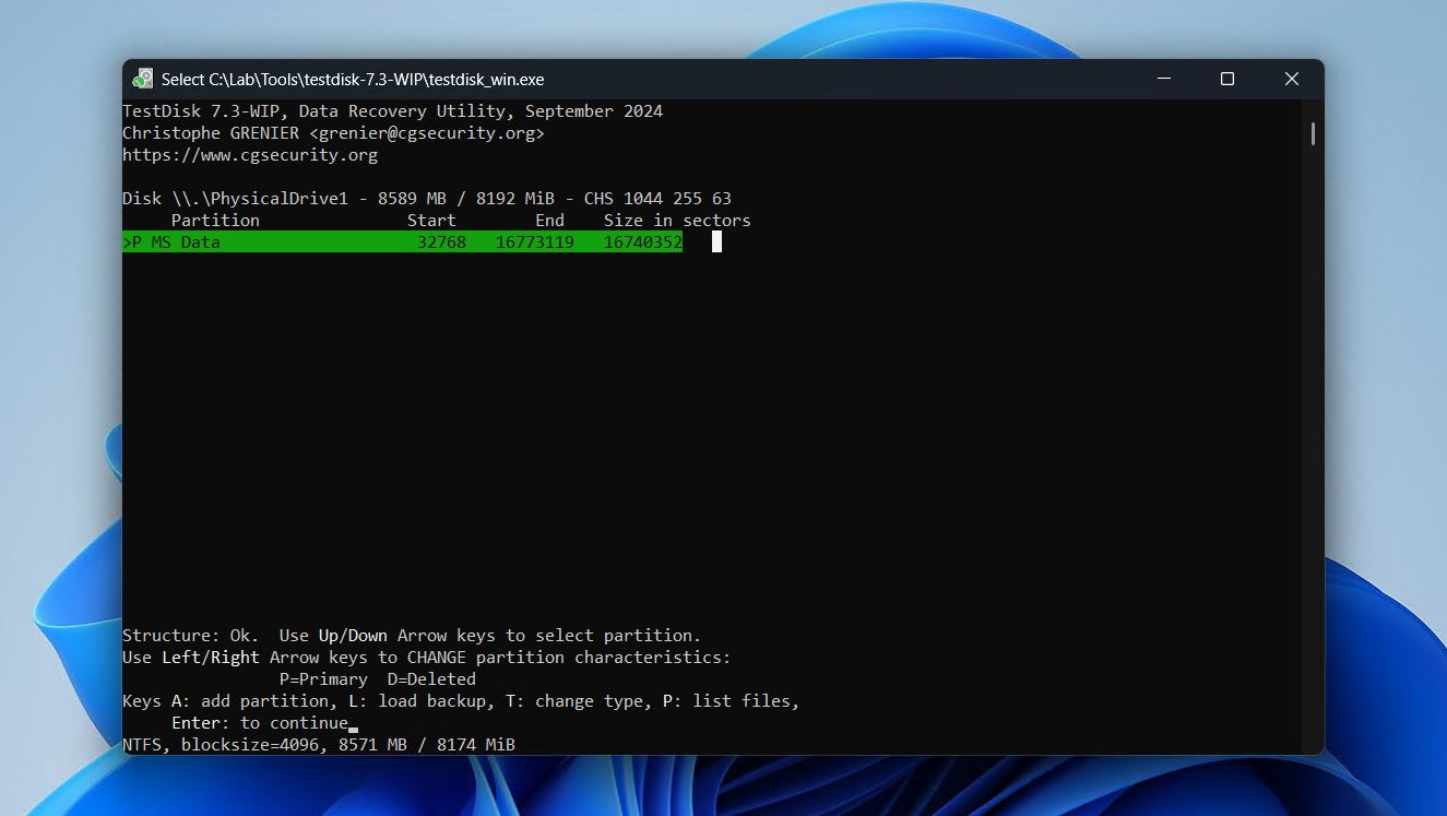 The found partition.