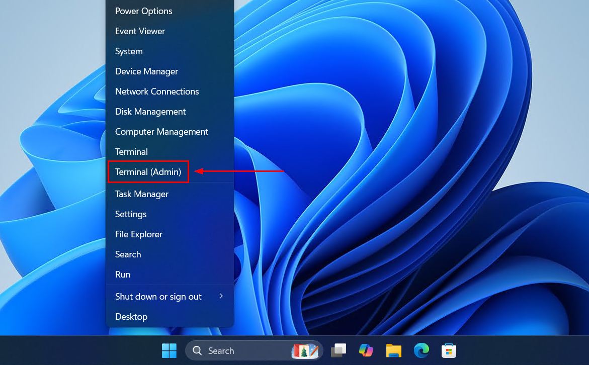 Opening elevated Terminal.