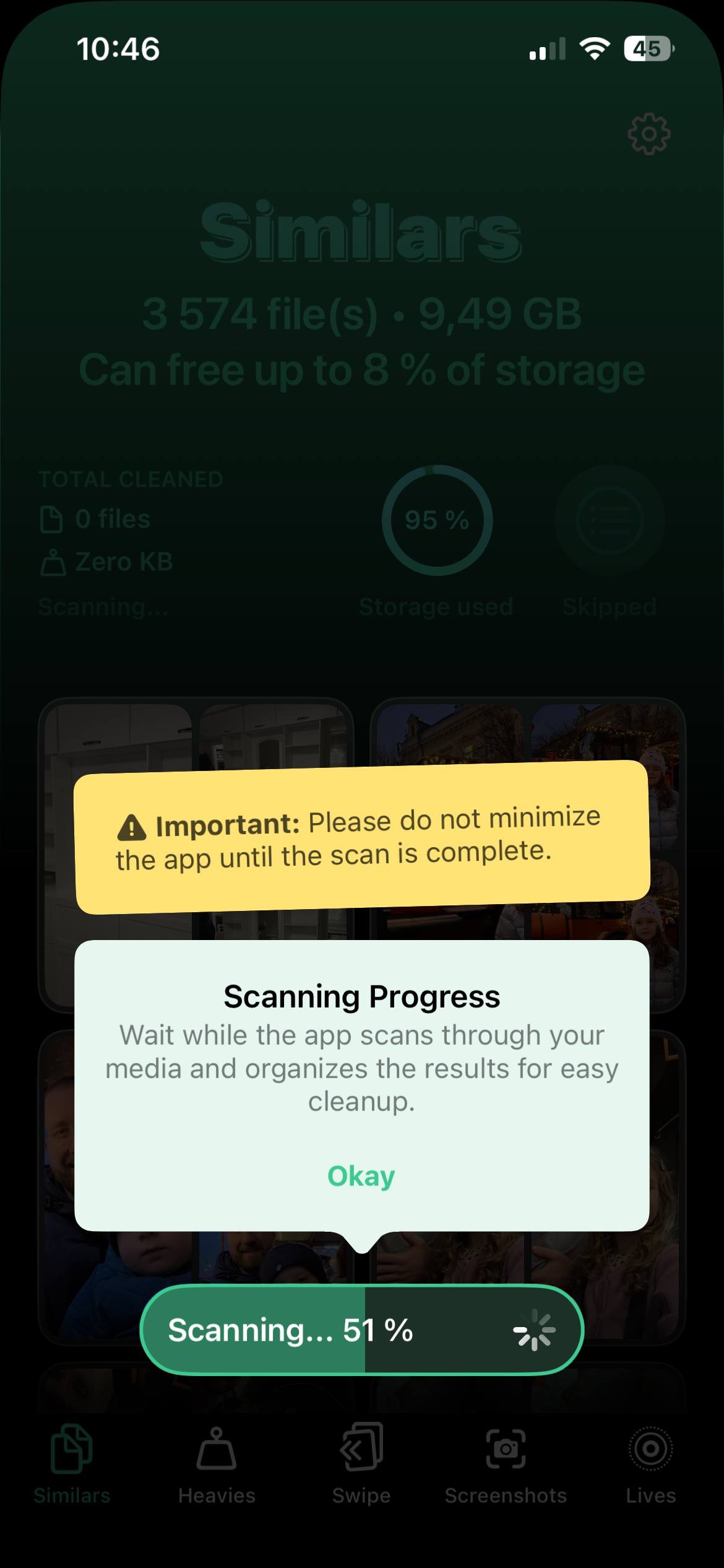Clever Cleaner Scanning Your Photo Library