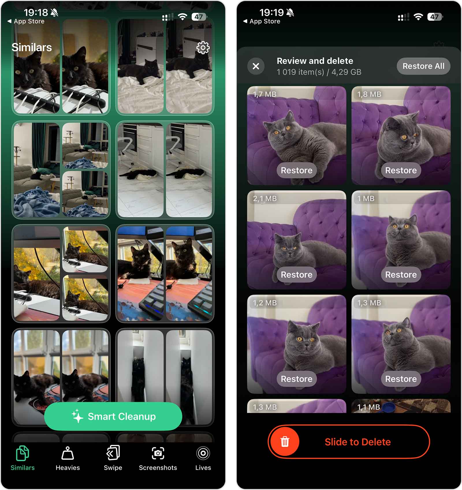 Using the Similars and Smart Cleanup tools in Clever Cleaner.