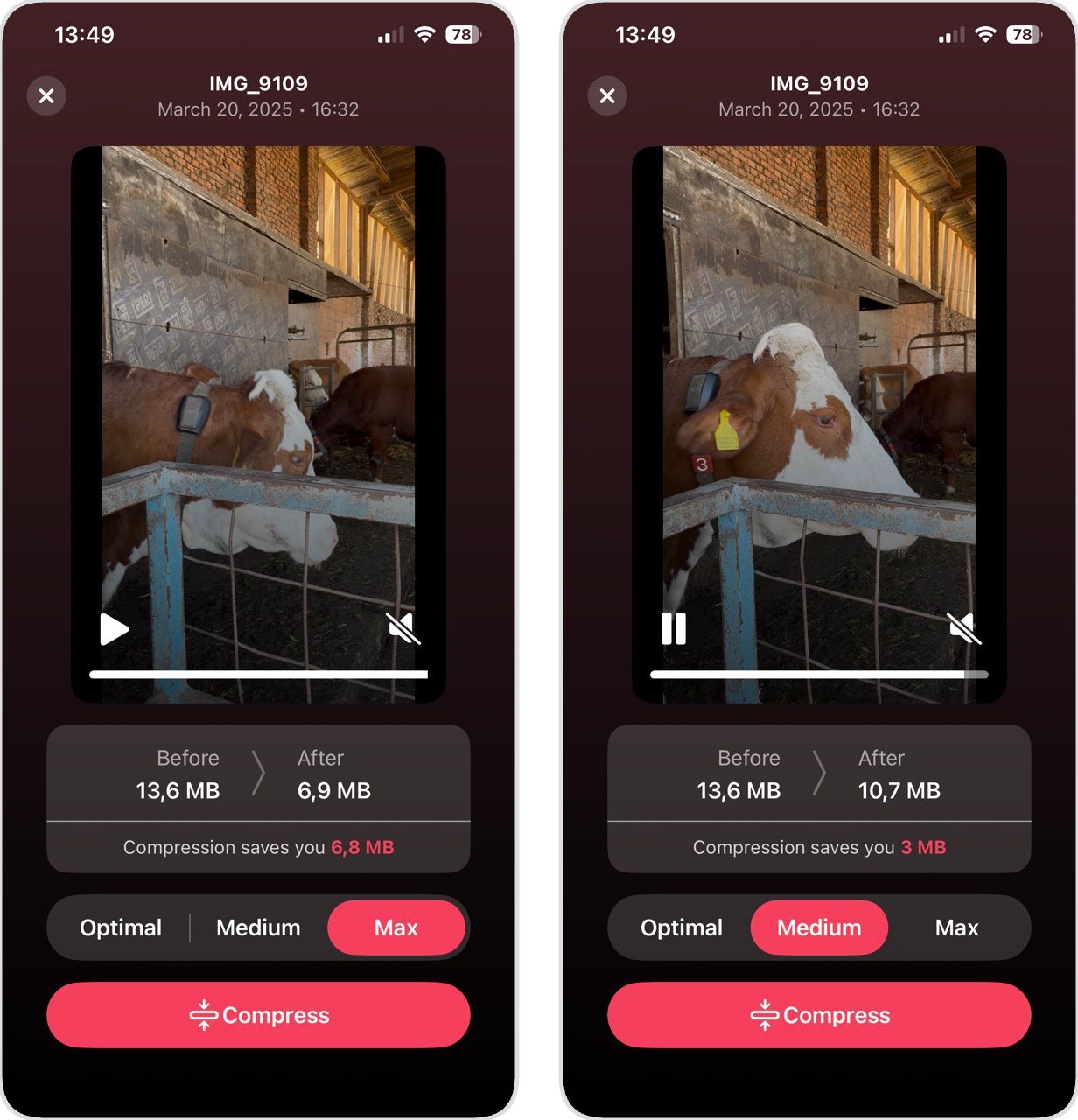 Clever Cleaner Video Compression Screen (Heavies Tab)