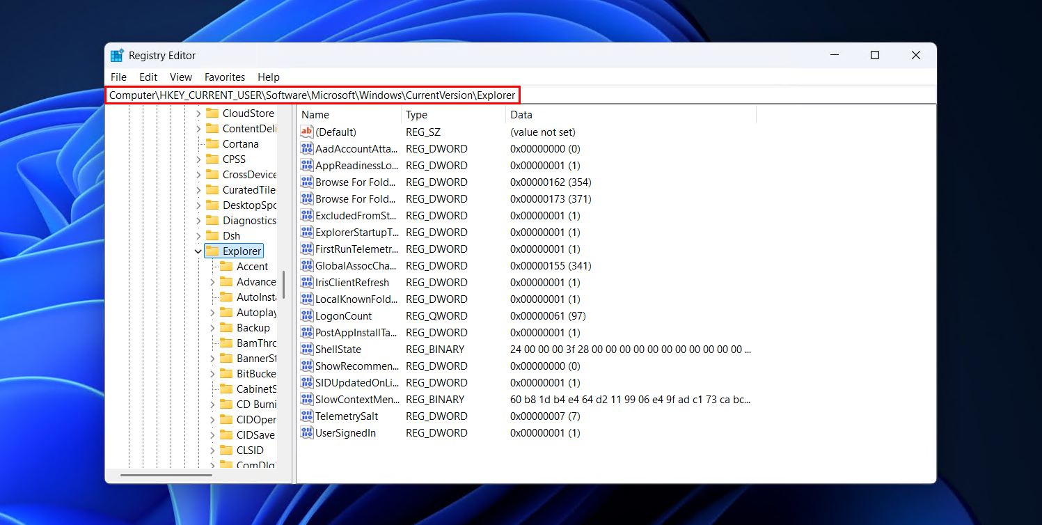 The current user path.