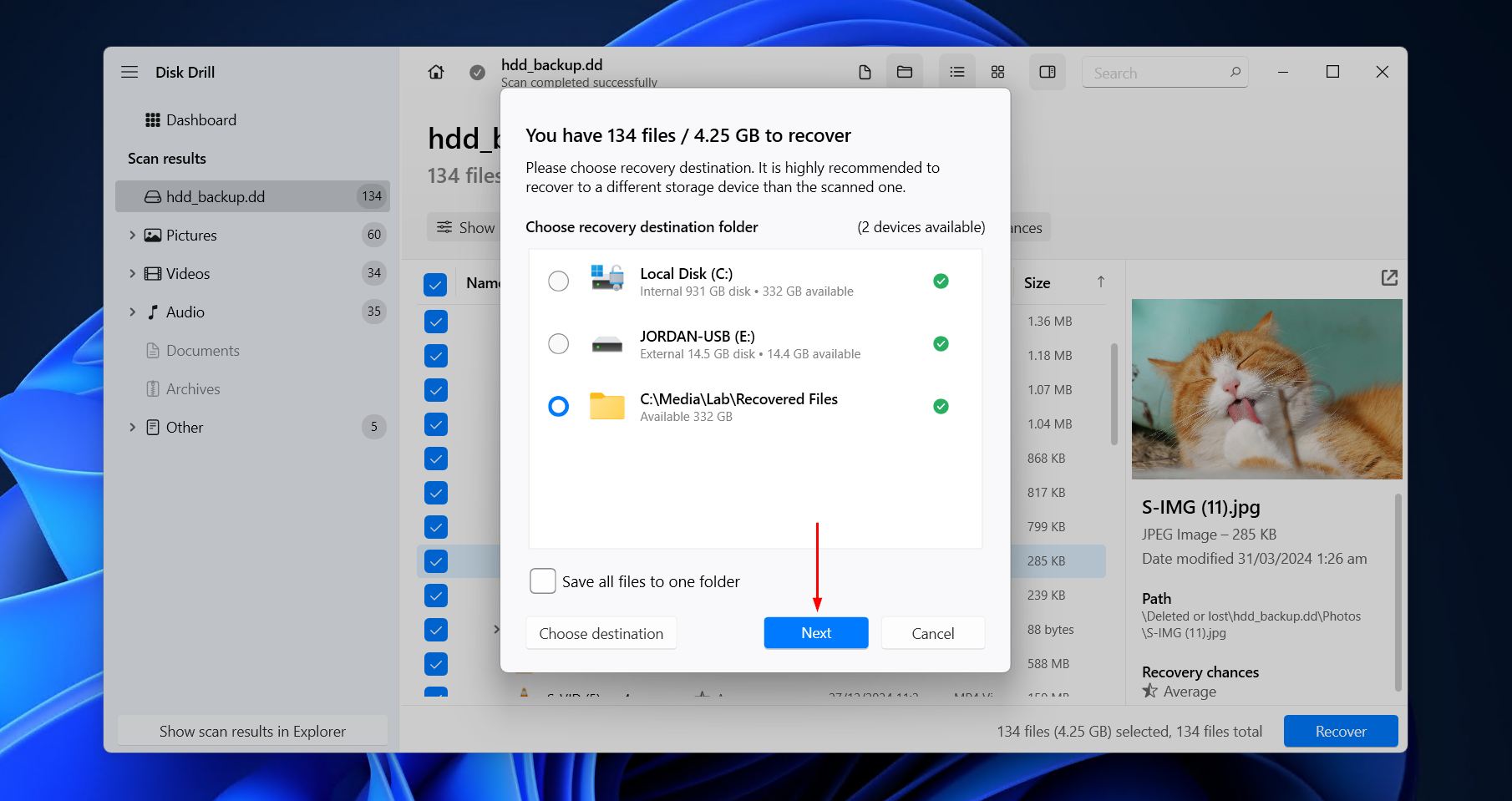 Finishing skipped Recycle Bin recovery.