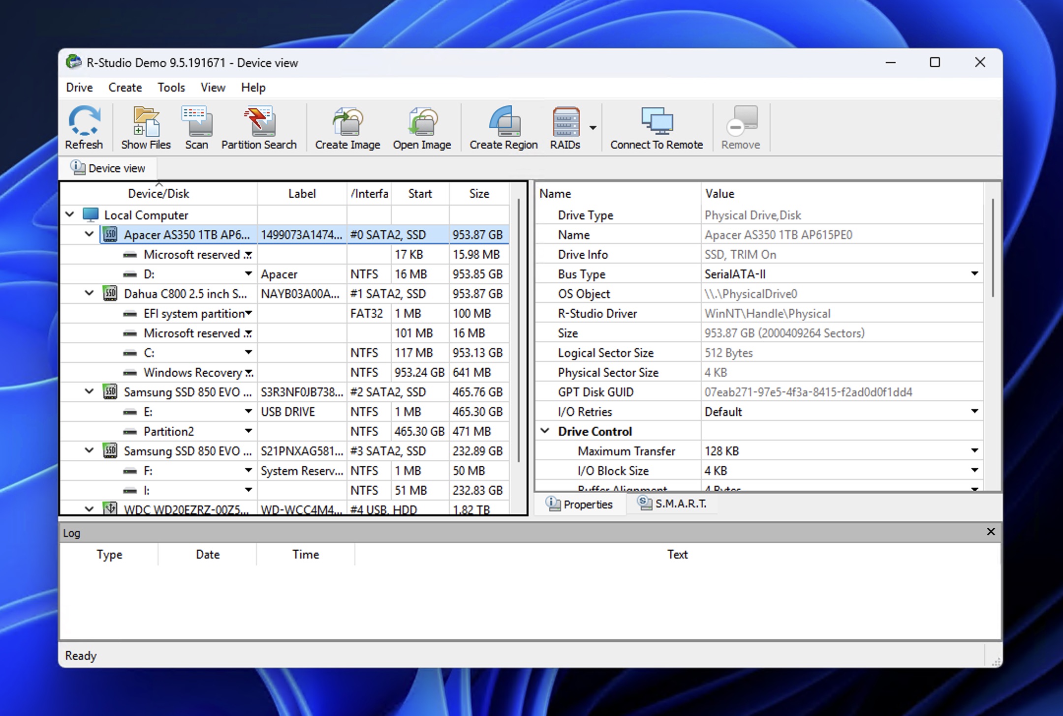 R-Studio interface on Windows