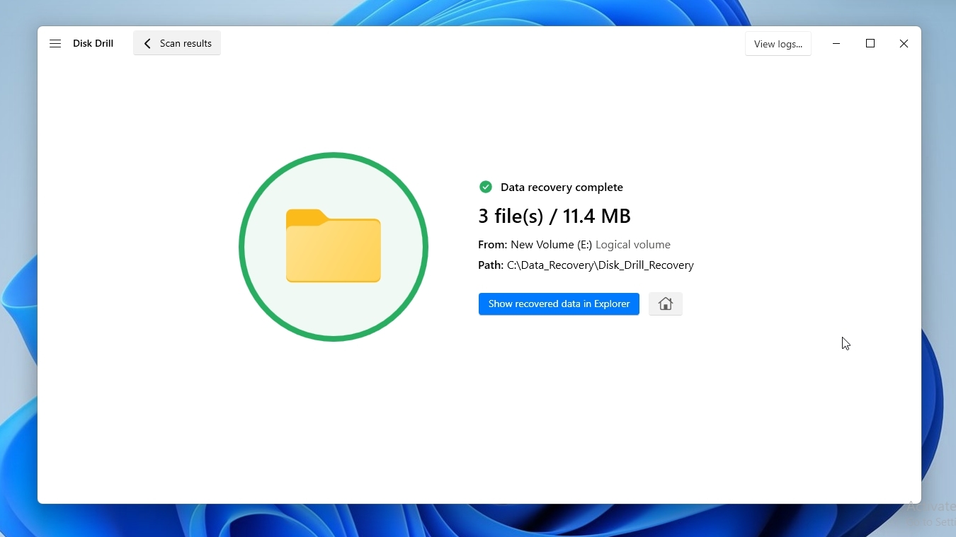Disk Drill Recovery Complete