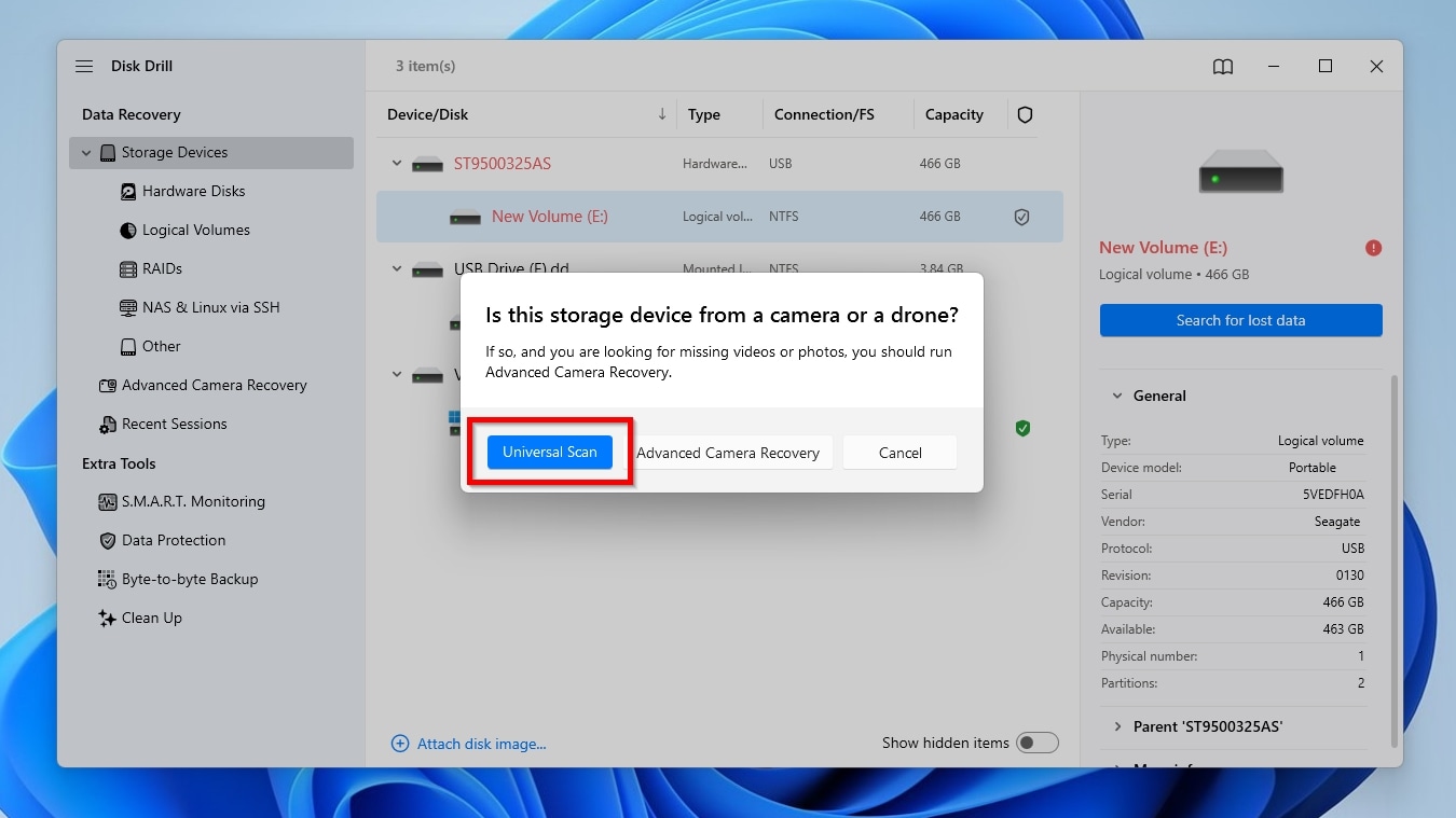 Disk Drill Universal Scan VS Advanced Camera Recovery