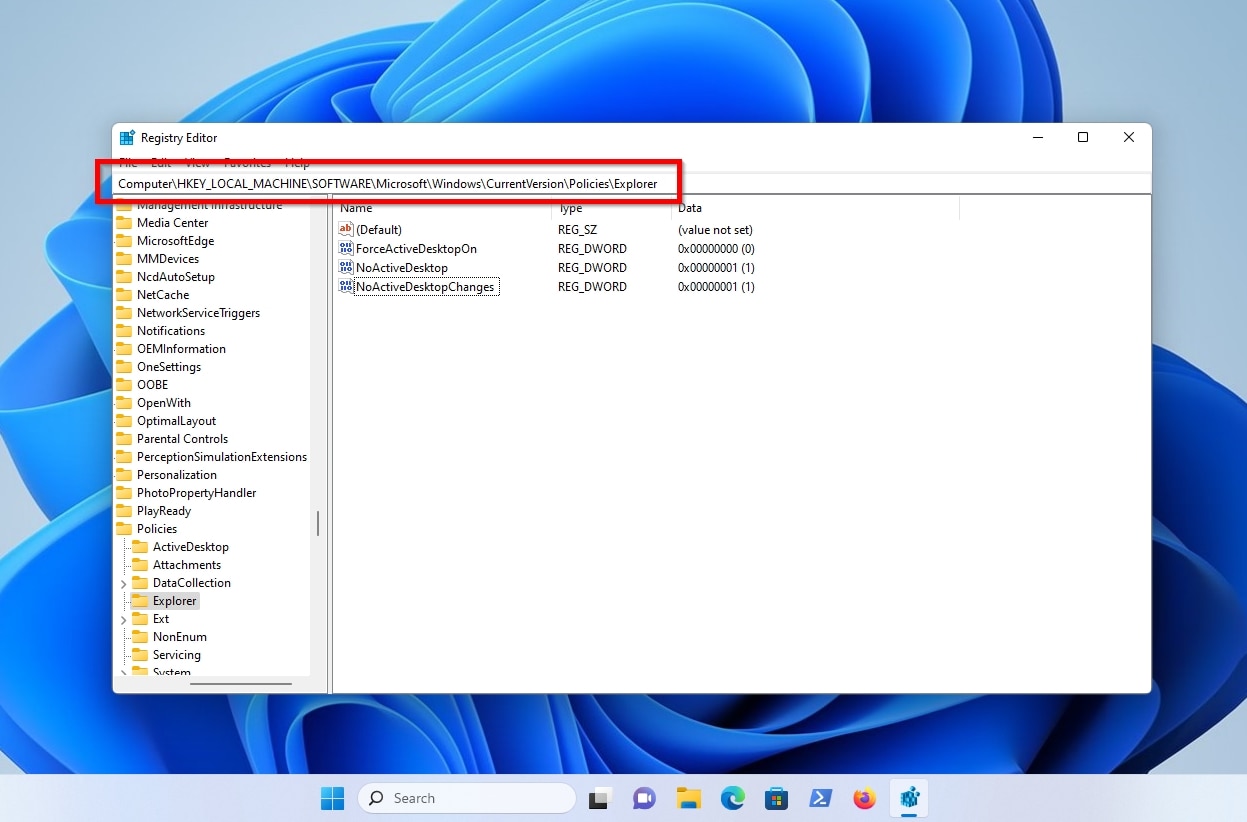 Registry Editor Policies Explorer