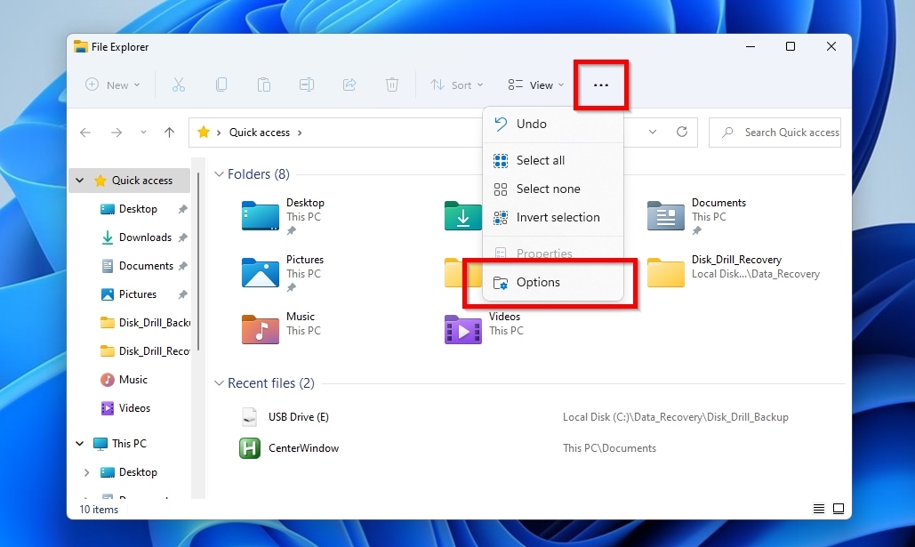 Windows File Explorer Options
