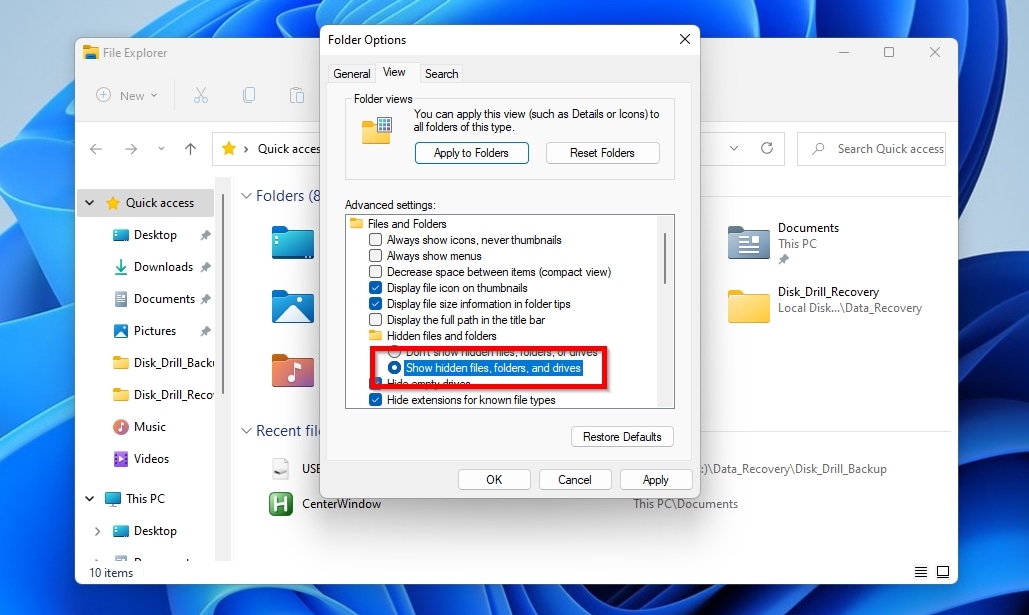 Windows File Explorer Show Hidden Files Folders and Drives
