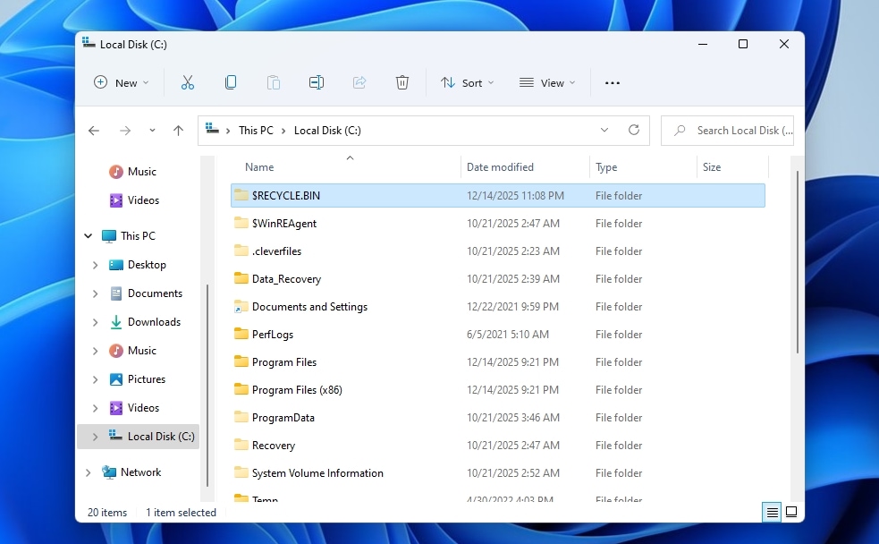 Windows File Explorer Showing Re Created Recycle Bin Folder After Restart